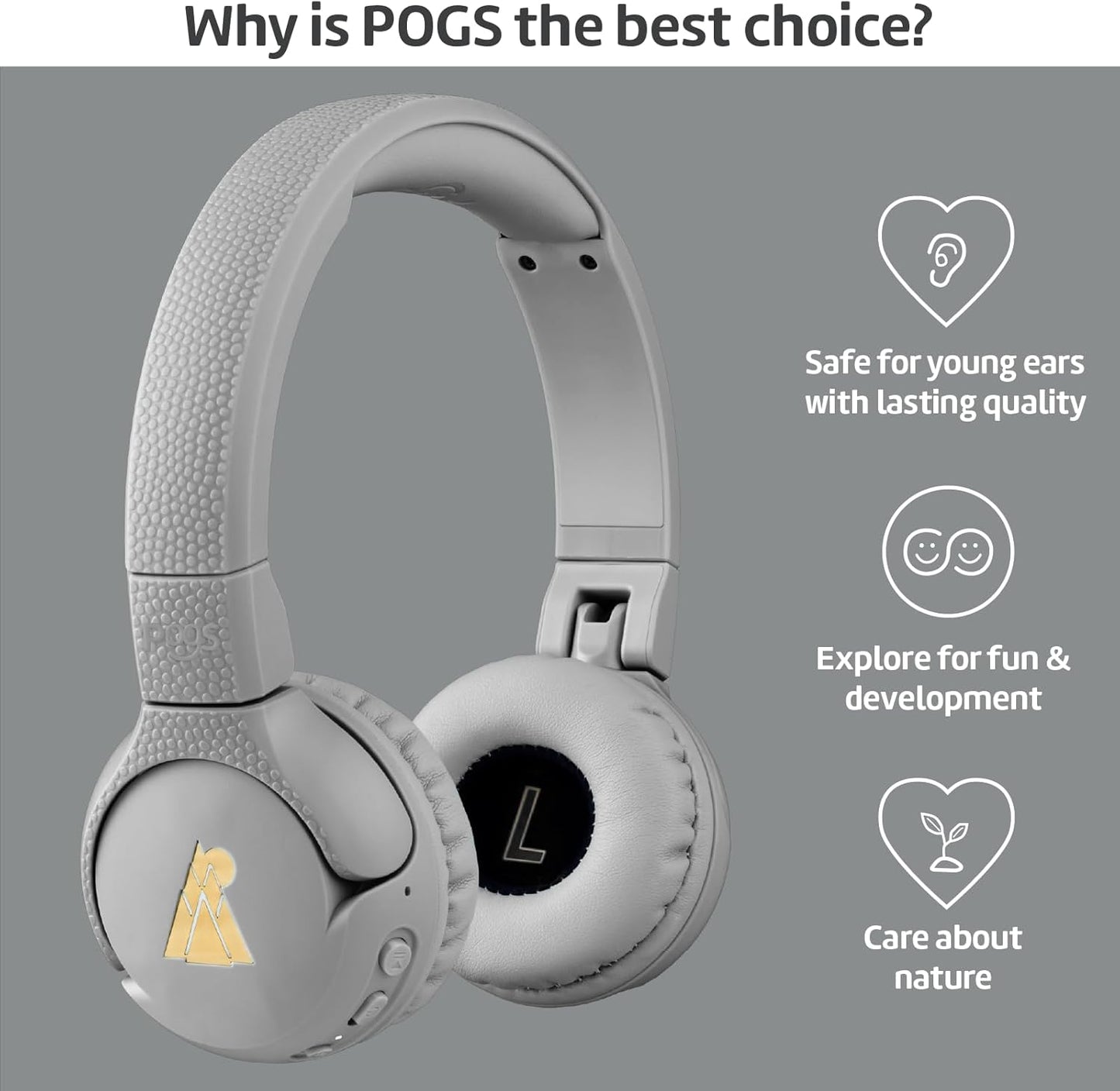 Bluetooth Kinderkopfhörer, rGrau