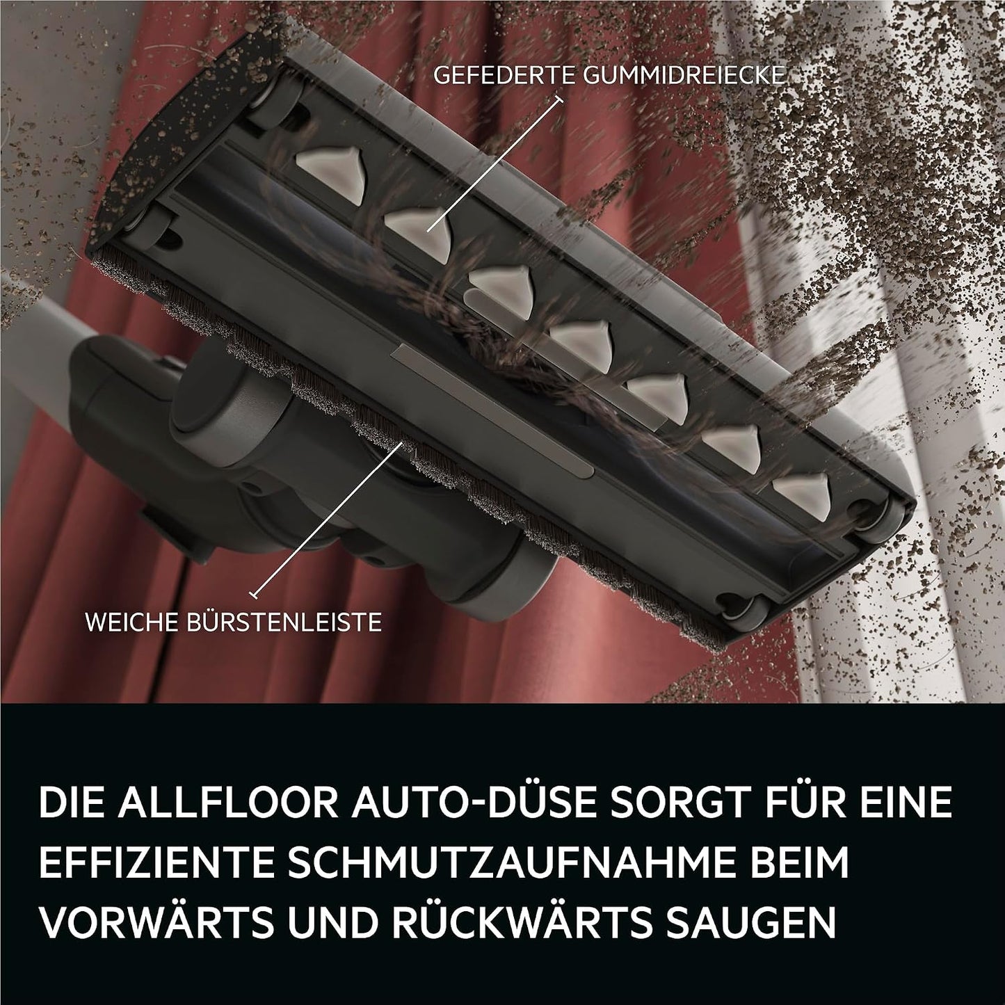 VX83-2EBR Staubsauger mit Beutel, leise 64 dB, HEPA-Filter