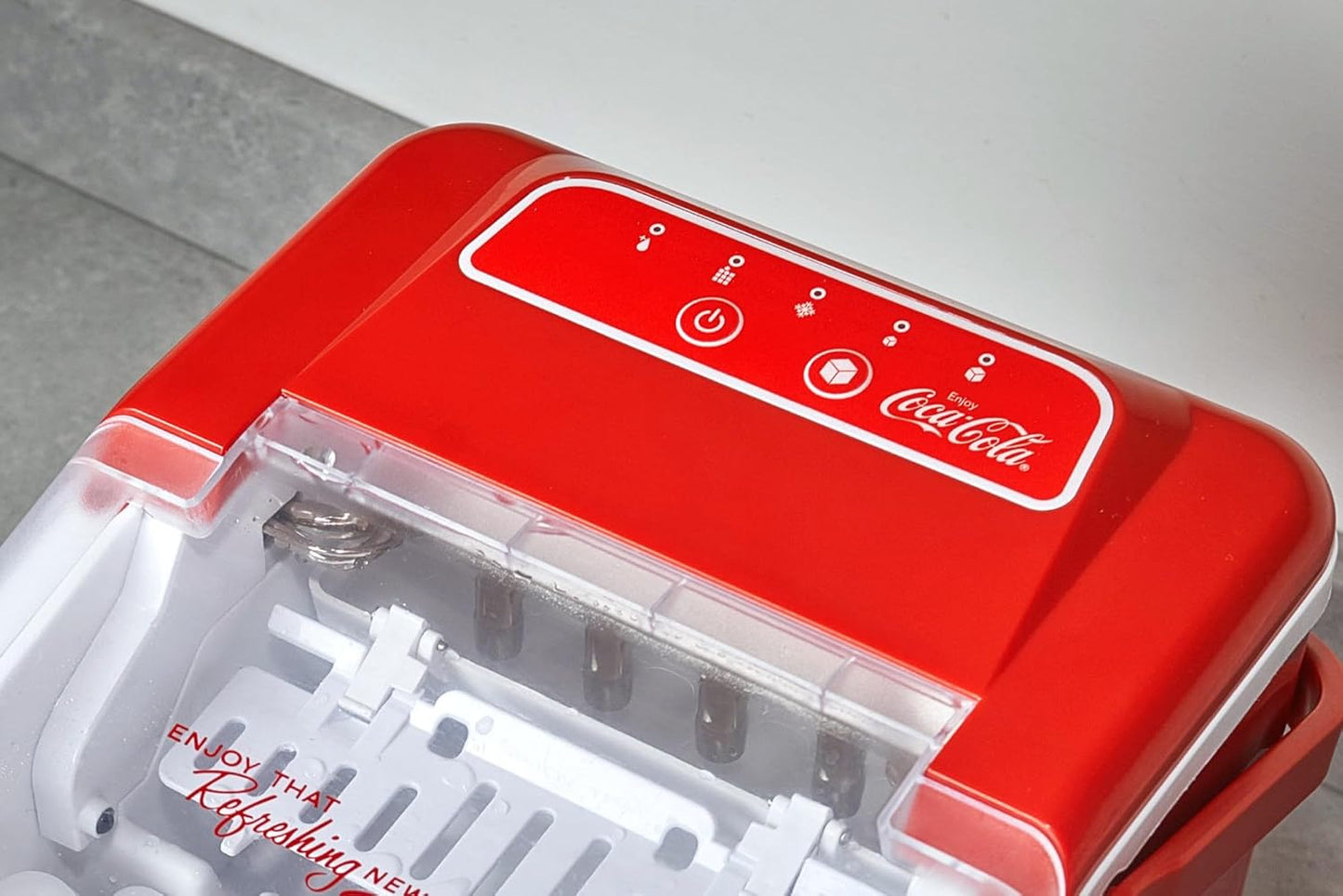 Coca Cola Retro SEB-28 CC Eiswürfelbereiter, 10 kg pro 24 h - Rot