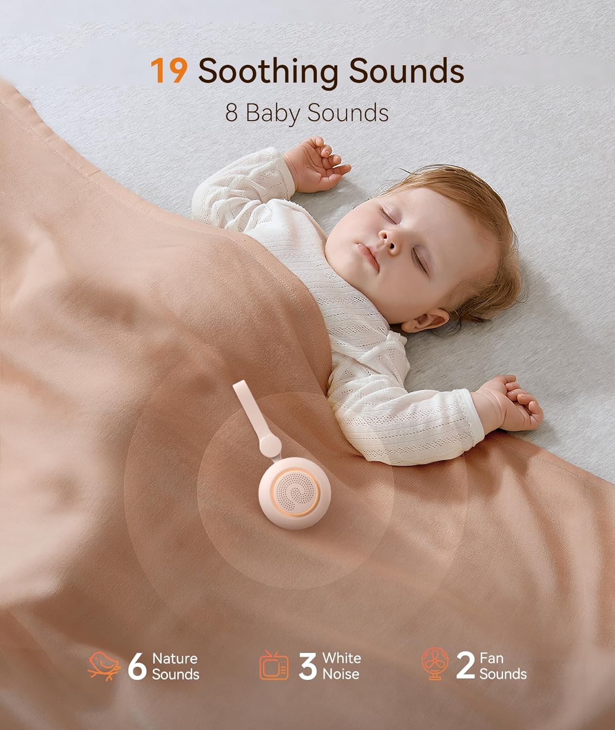 Sleep Lite 1 White Noise Maschine für Babys, Rosa