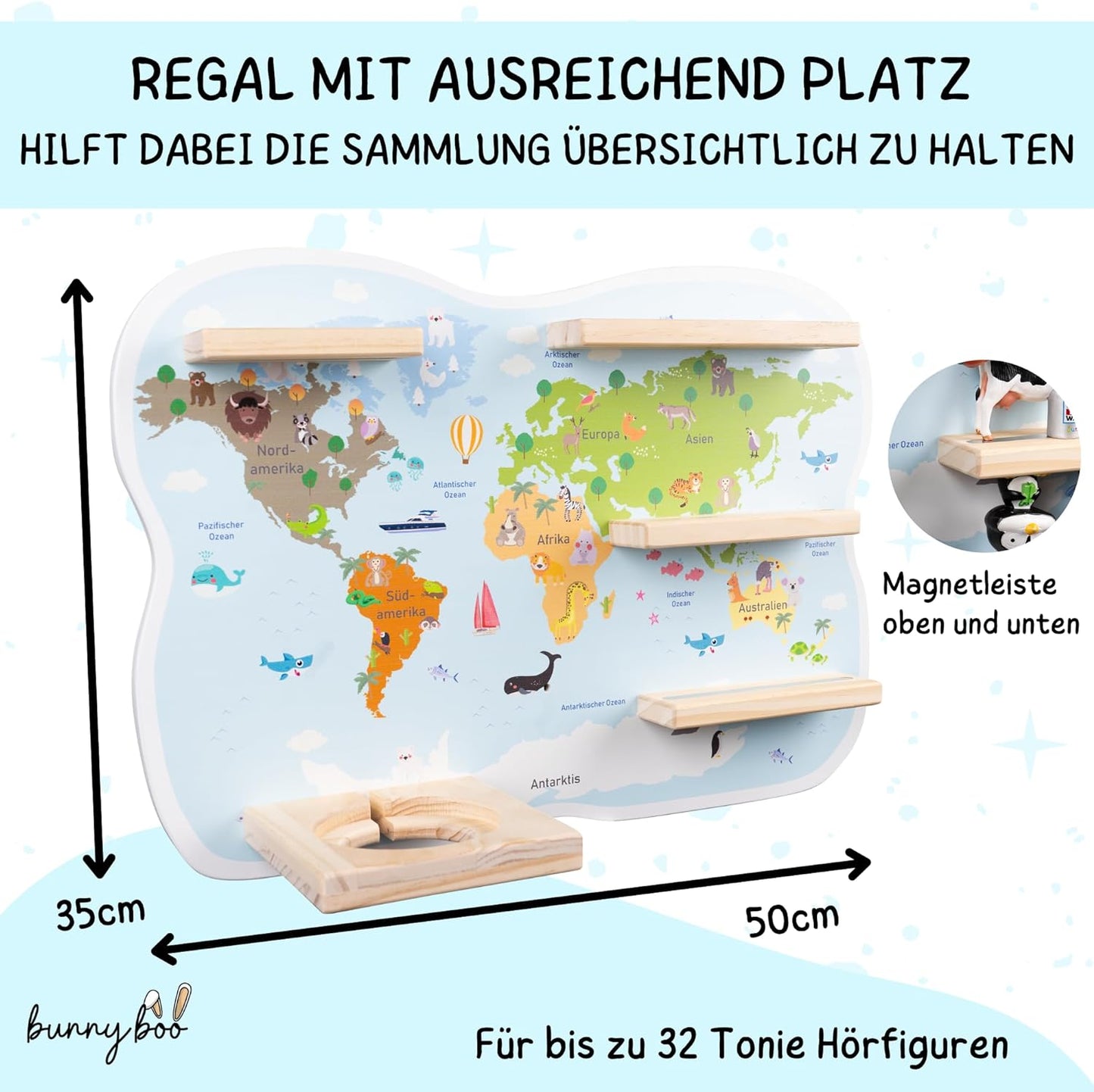 Toniebox Regal, Weltkarte
