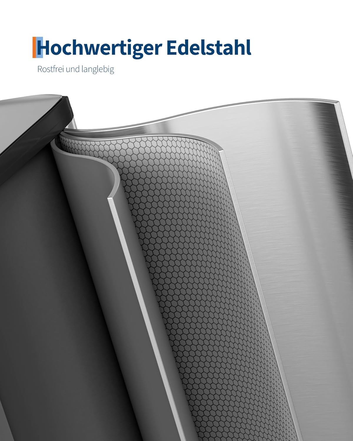 Mülleimer mit Mülltrennsystem, Beige 30L