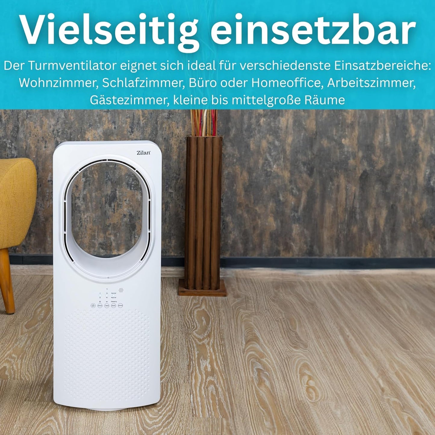 Turmventilator mit Fernbedienung und Kühlung