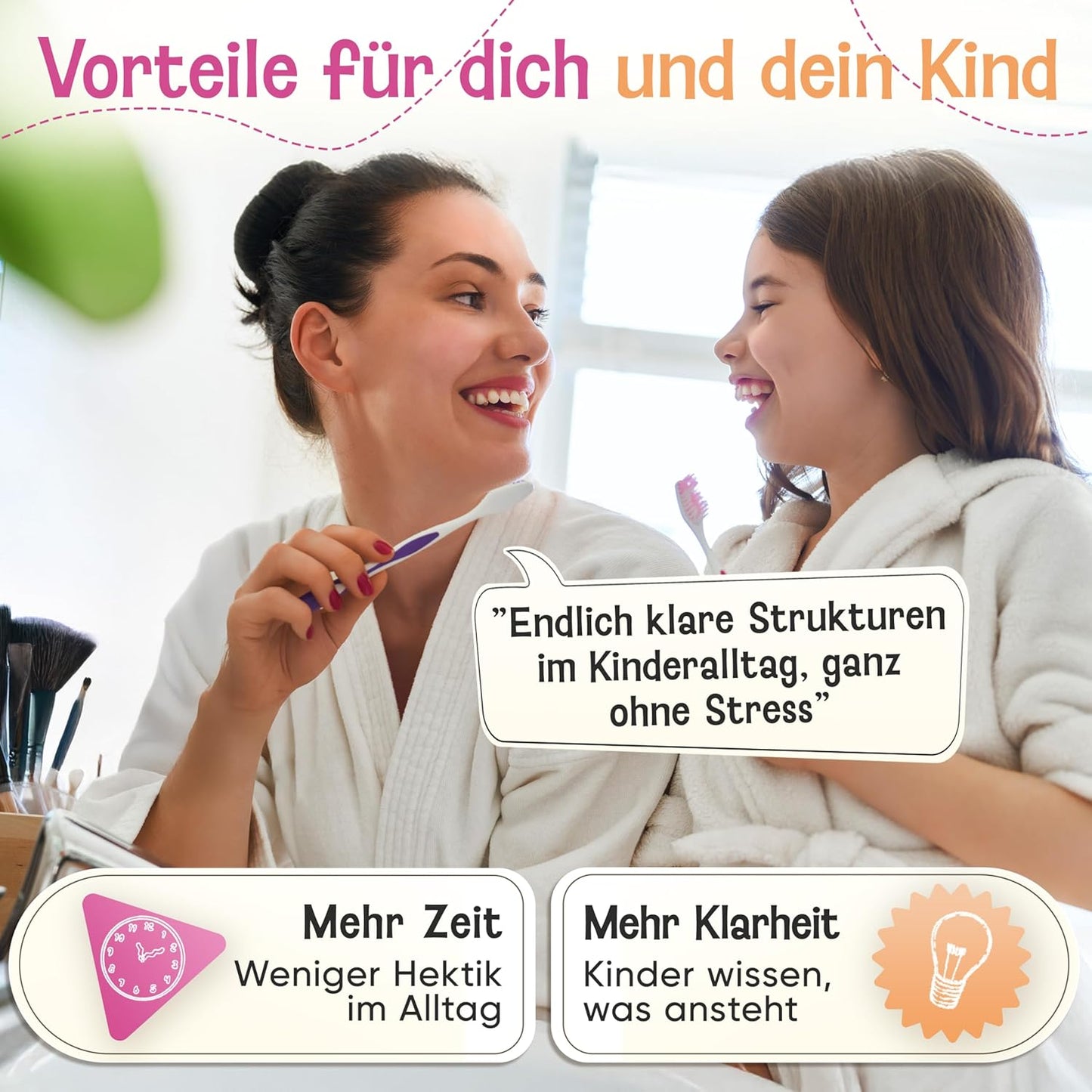 Magnetischer Aufgabenplaner für Kinder, Pink / Tagesplan