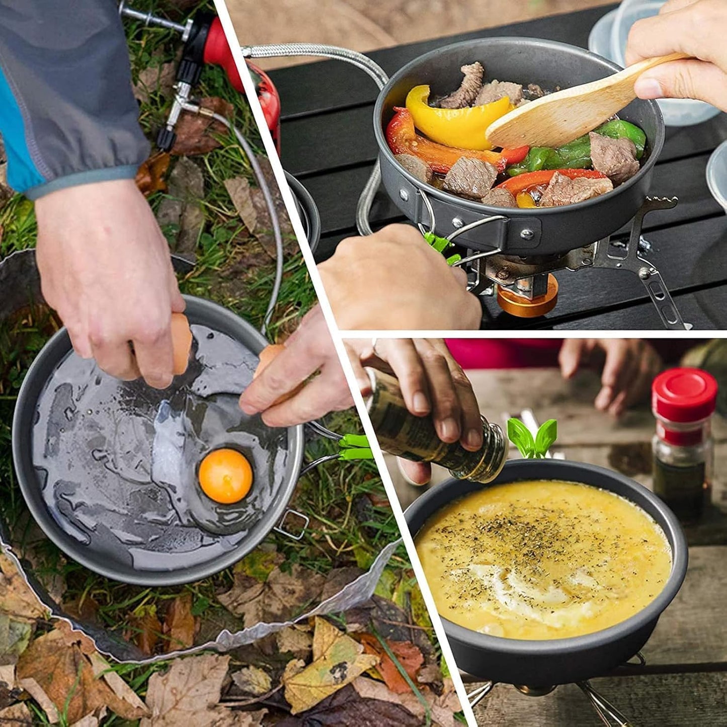 10-teiliges Camping-Kochgeschirr-Set für 1-2 Personen