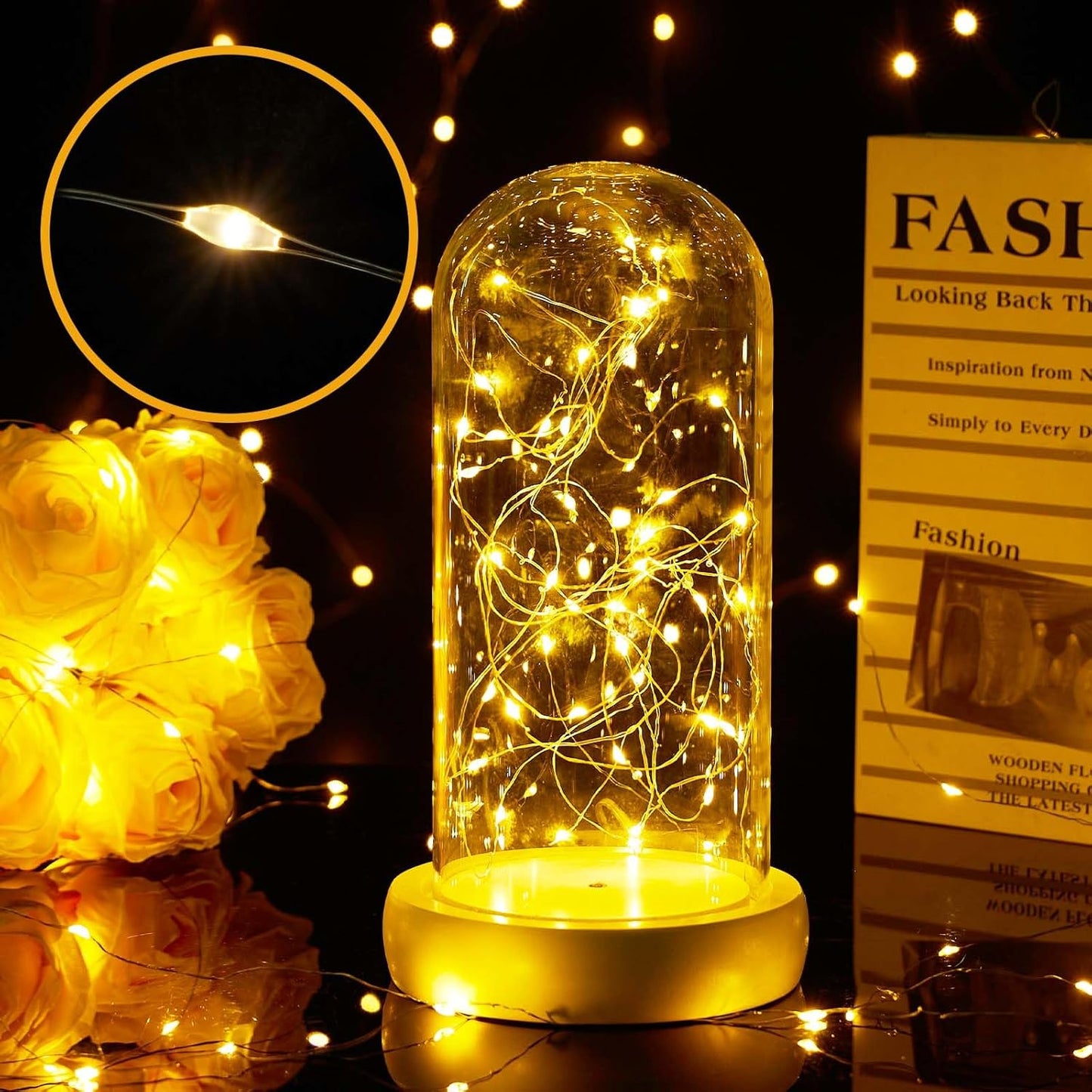 20 Stück LED Drahtlichterketten mit 10 Lichtern, Warmweiss