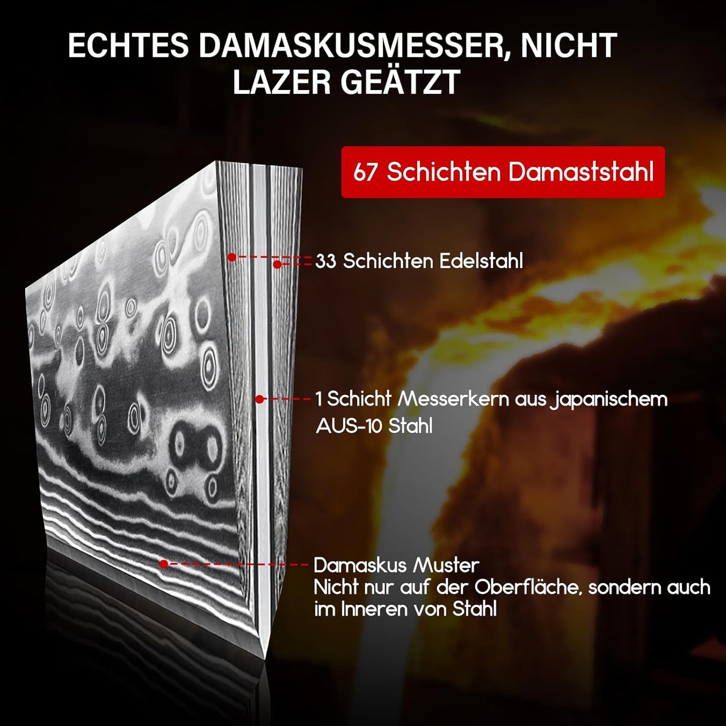 Damast-Brotmesser, Damast Brotmesser