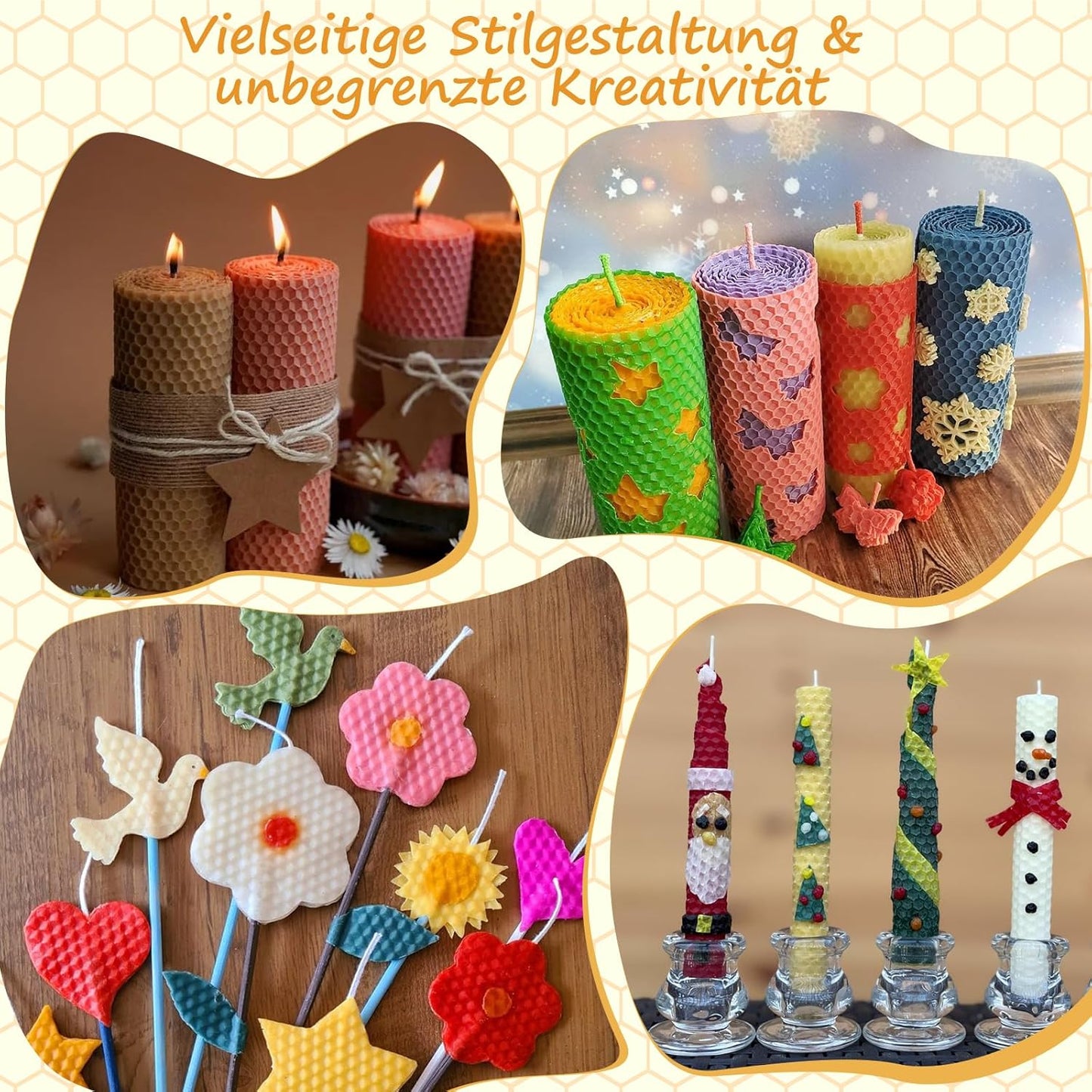 Bienenwachs-Kerzen-Set für Kinder, 13