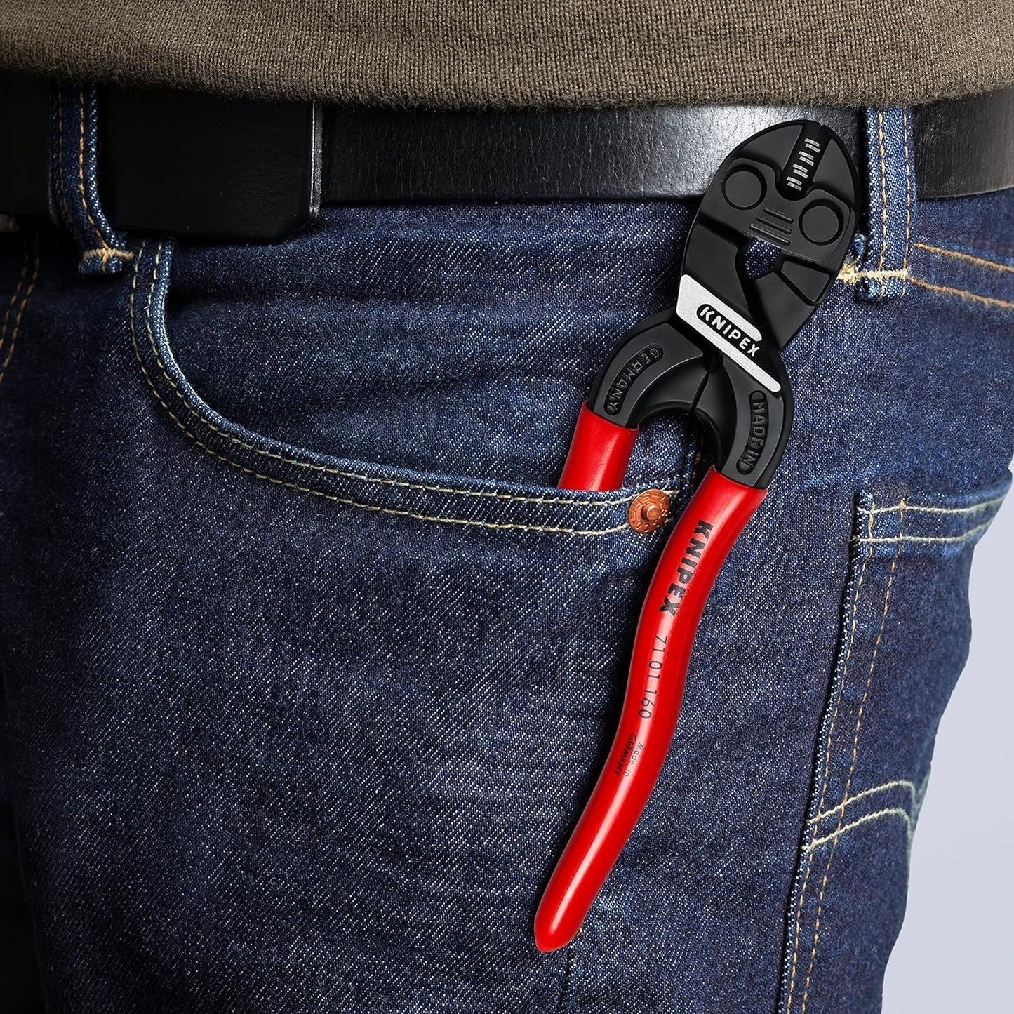 CoBolt S Kompakt-Bolzenschneider, gerader Kopf|160 mm / SB-Verpackung|Griffe mit Kunststoff Überzogen, Rot
