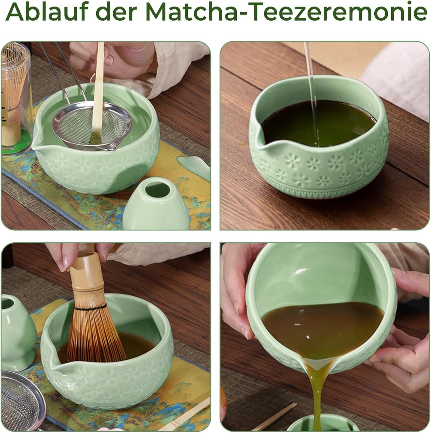 7-teiliges Matcha-Tee-Set, Green