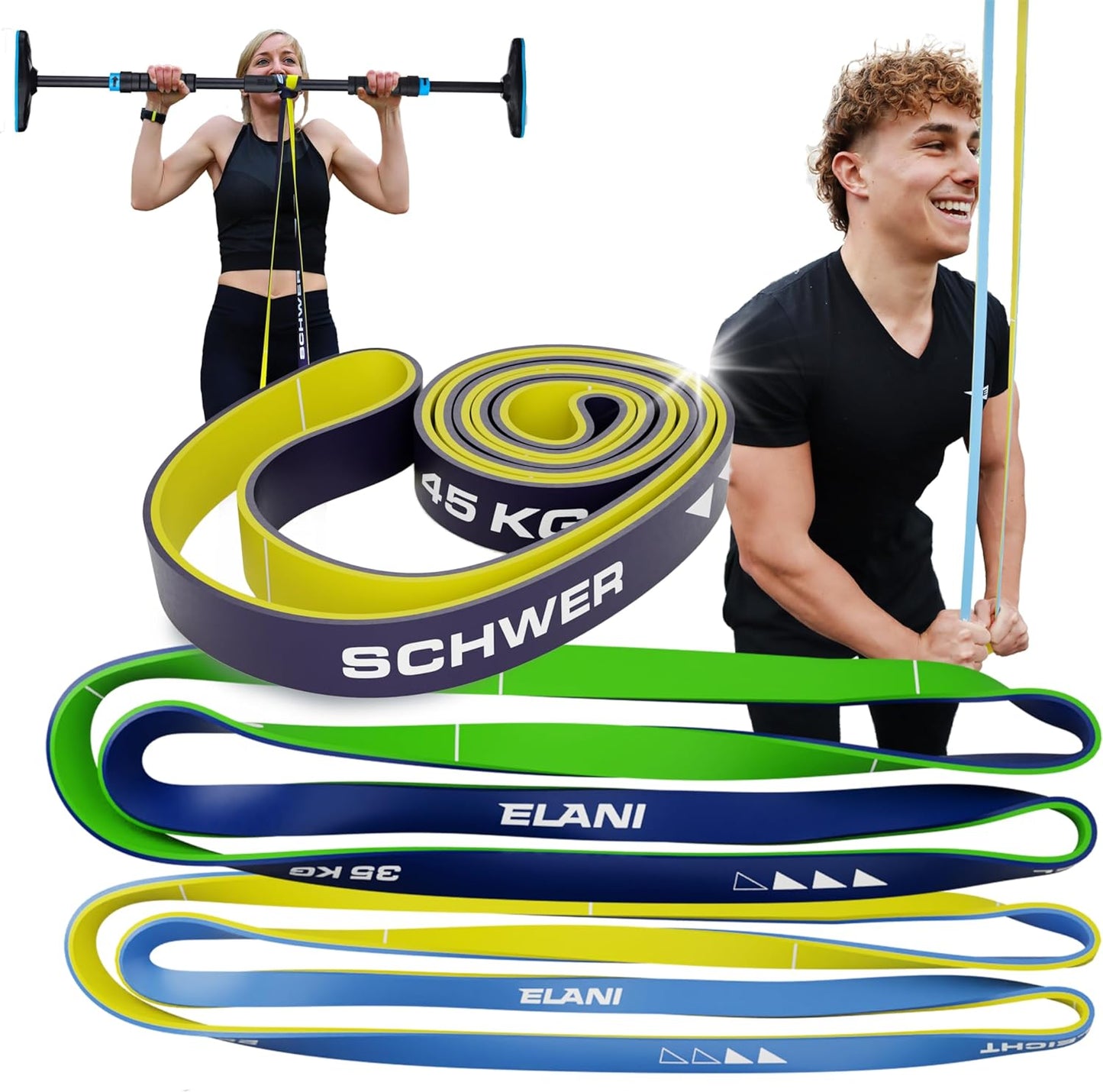 Resistance Bands, SET - 25kg, 35kg, 45kg