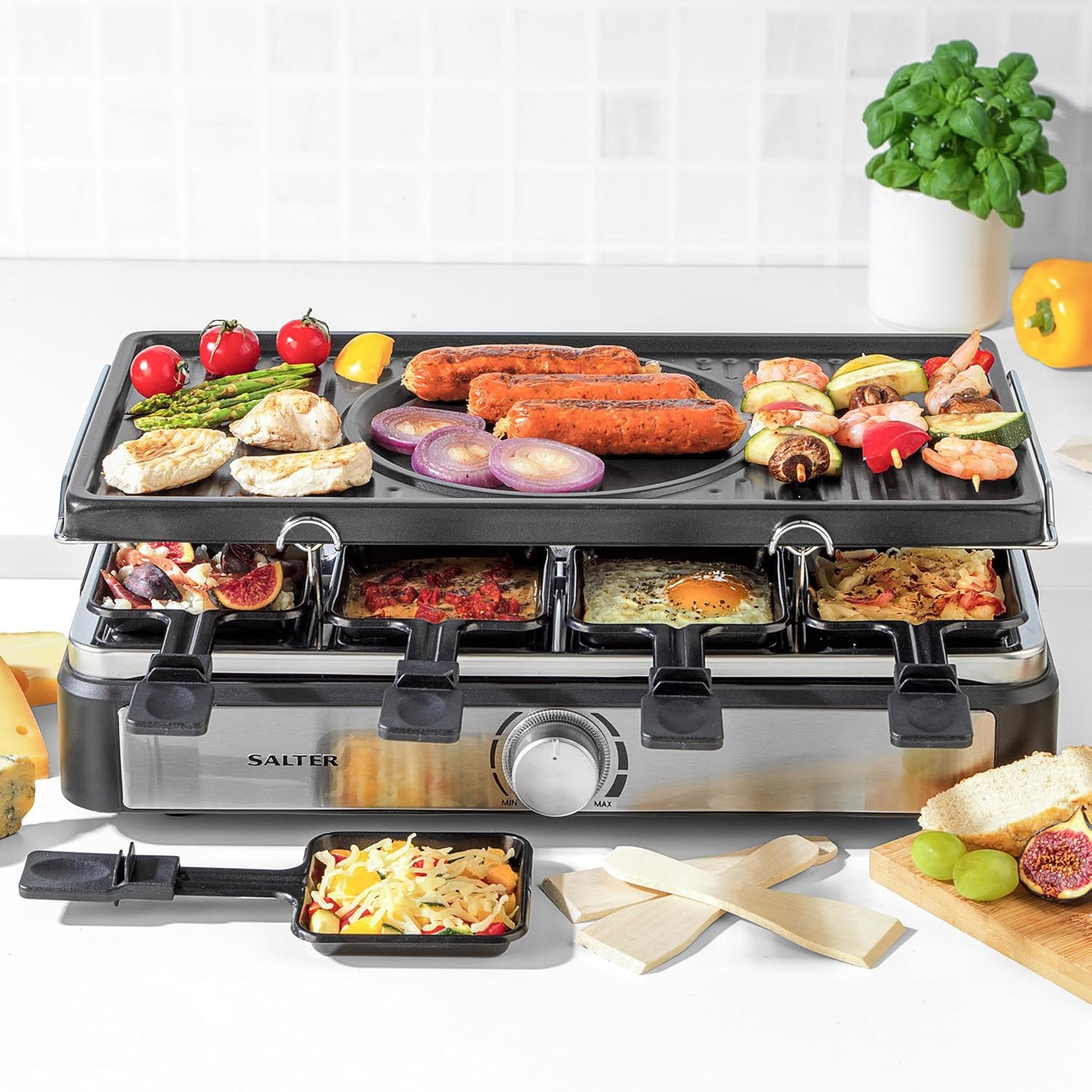 Raclette Grill und Fondue Set