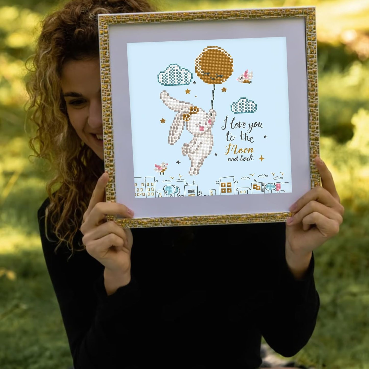 DD5.058 Diamond Painting Set: Hase Zum Mond und Zurück, Hase - Zum Mond und Zurück