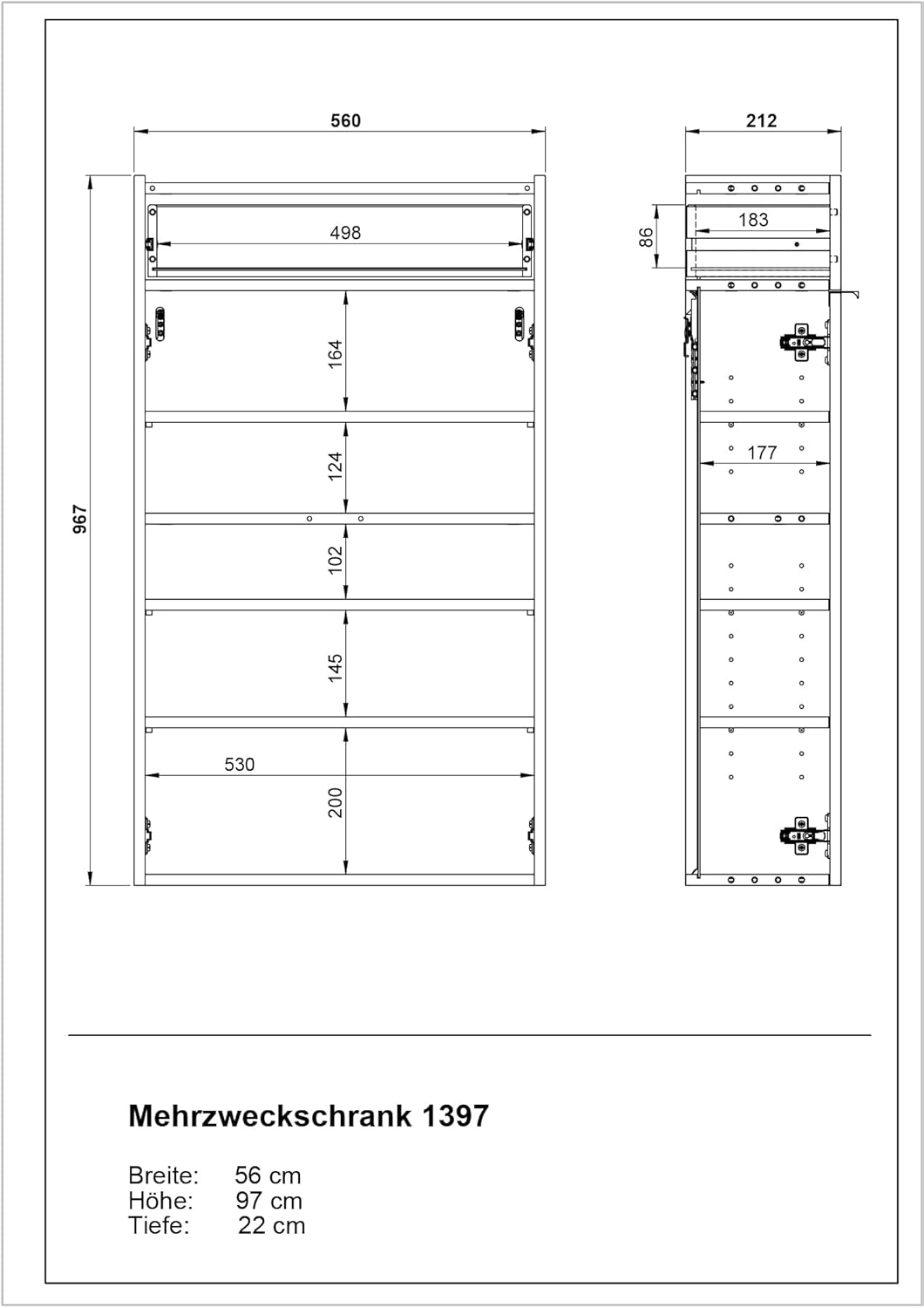 Hängender Schuhschrank, Schuhschrank Schmal Taupegrün/Eiche