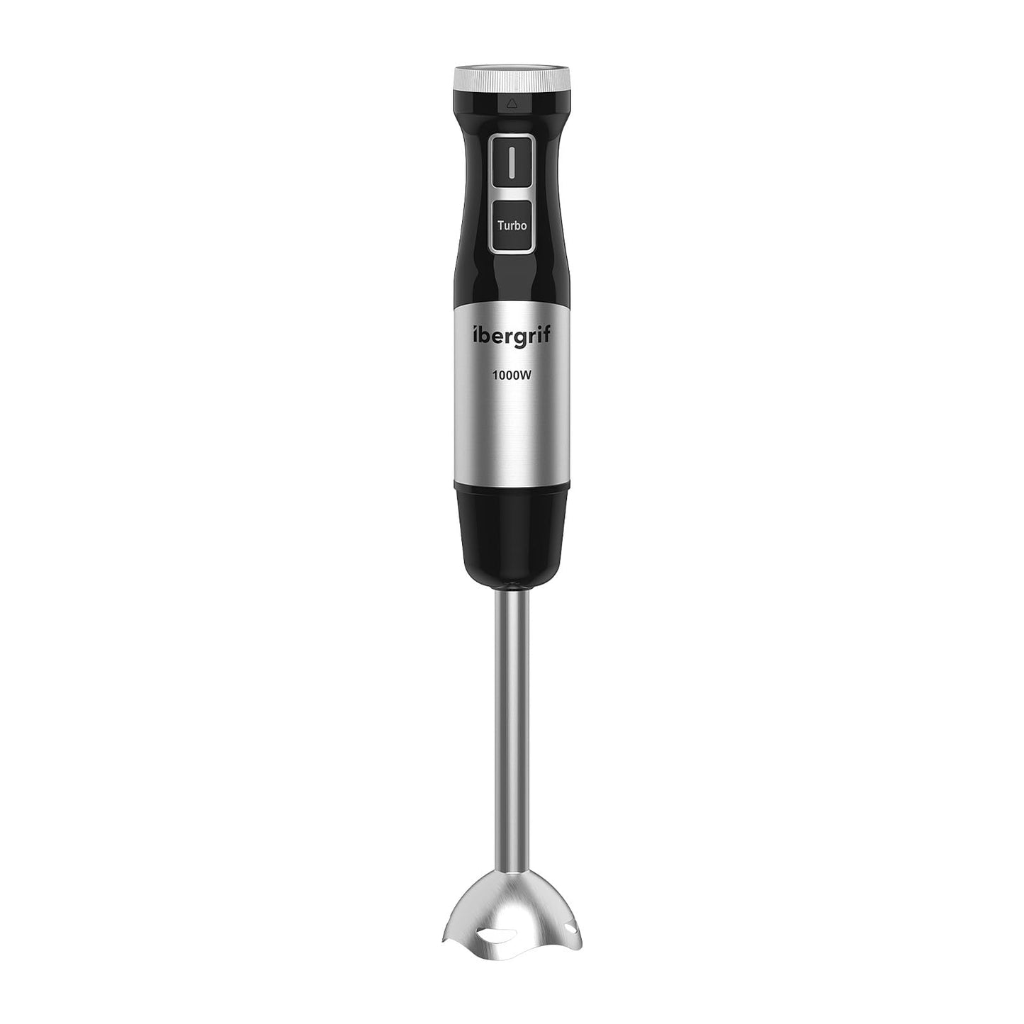 Stabmixer mit stufenloser Geschwindigkeitsregelung, 6.5 cm (L) x 6.5 cm (l) x 40.5 cm (H) Schwarz/Silber