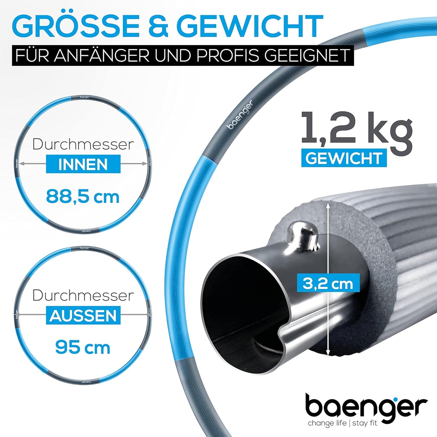 Hula Hoop Reifen mit Stecksystem