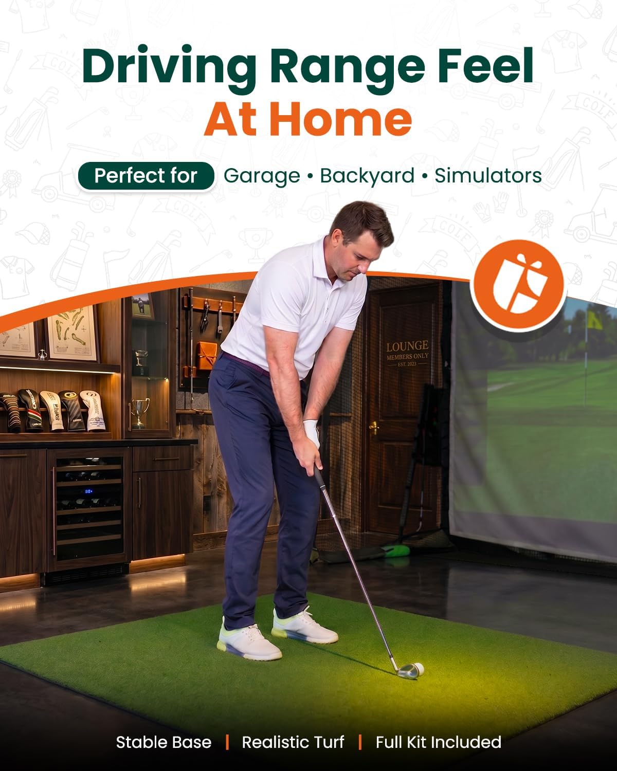 Golf-Schlagmatte für Indoor & Outdoor Training