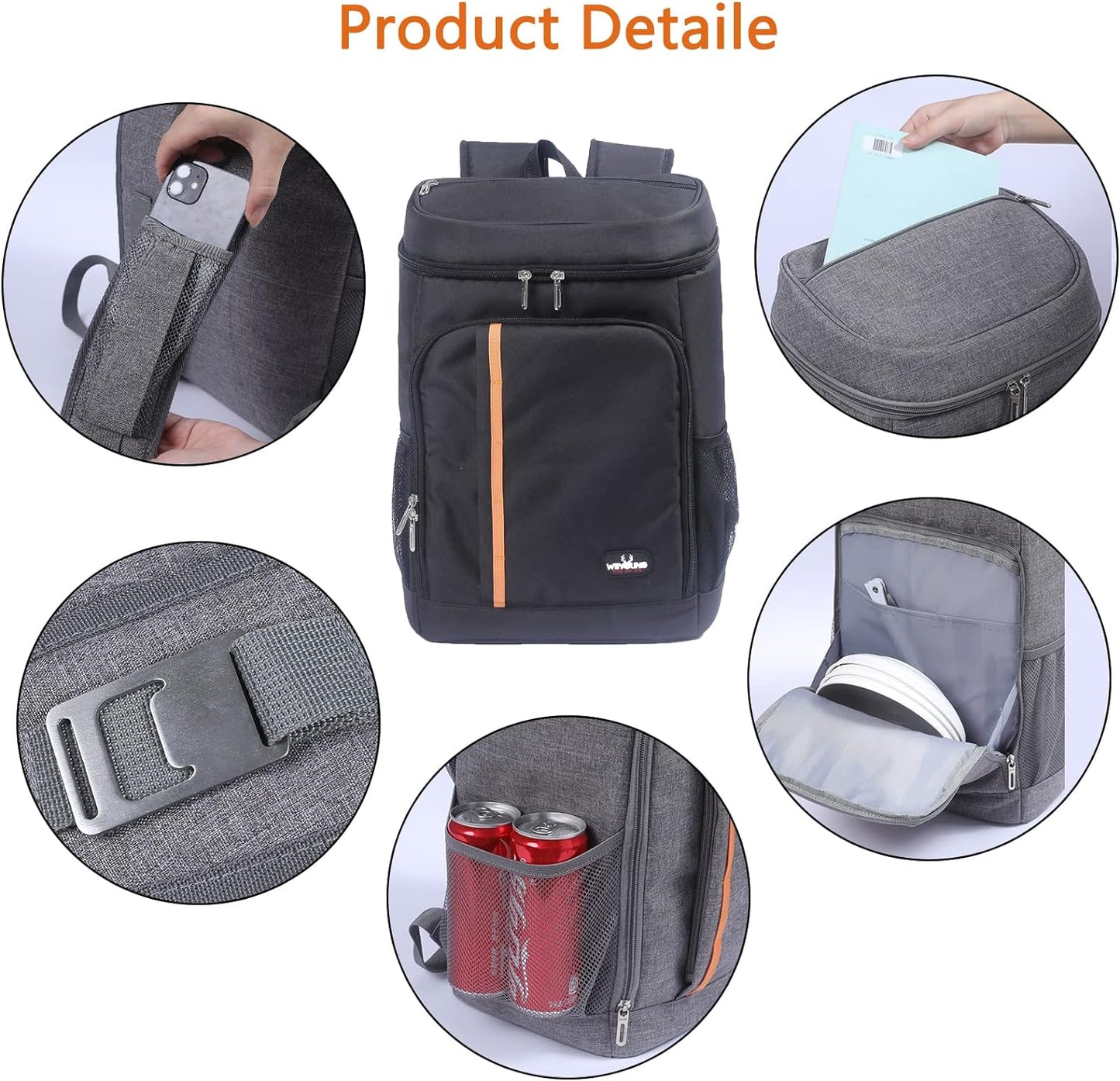 Kühlrucksack, Schwarz