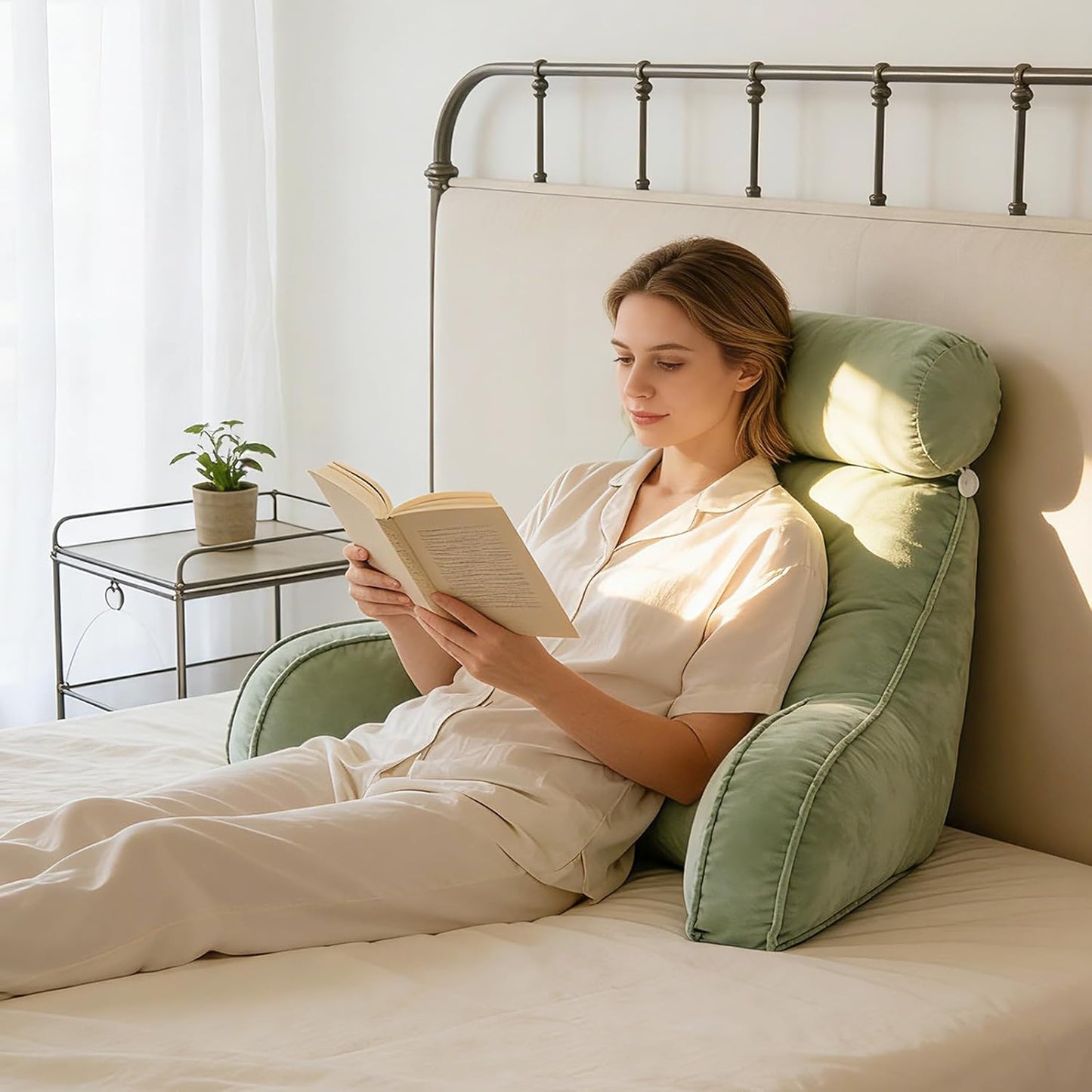 Ergonomisches Lesekissen mit abnehmbarem Kopfkissen