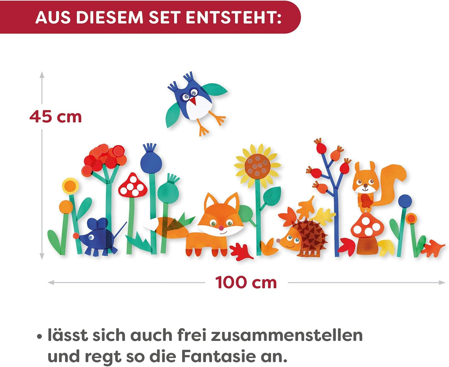 2er Bastelset Fensterbilder Drachensteigen und Waldtiere, 2014004