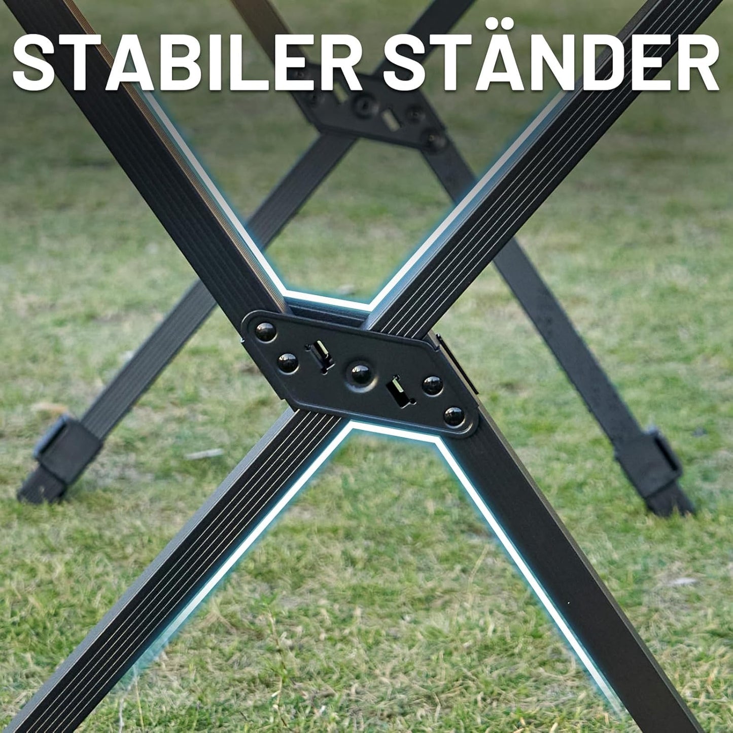 Klappbarer Campingtisch, Schwarz