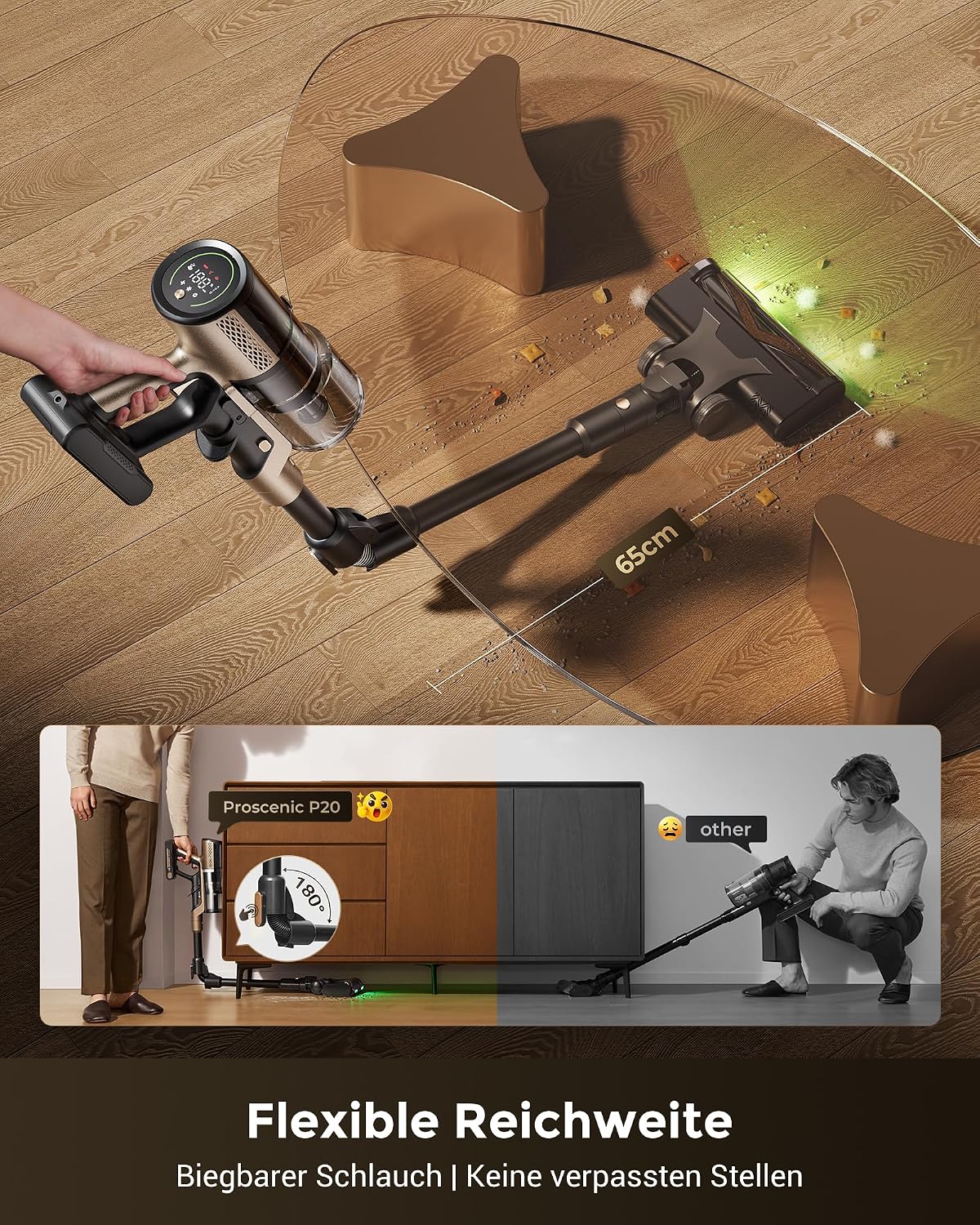 P20+ Akkustaubsauger mit Wischfunktion