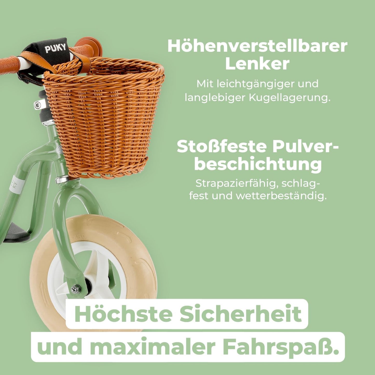 Laufrad Classic, retro-green Einheitsgrösse