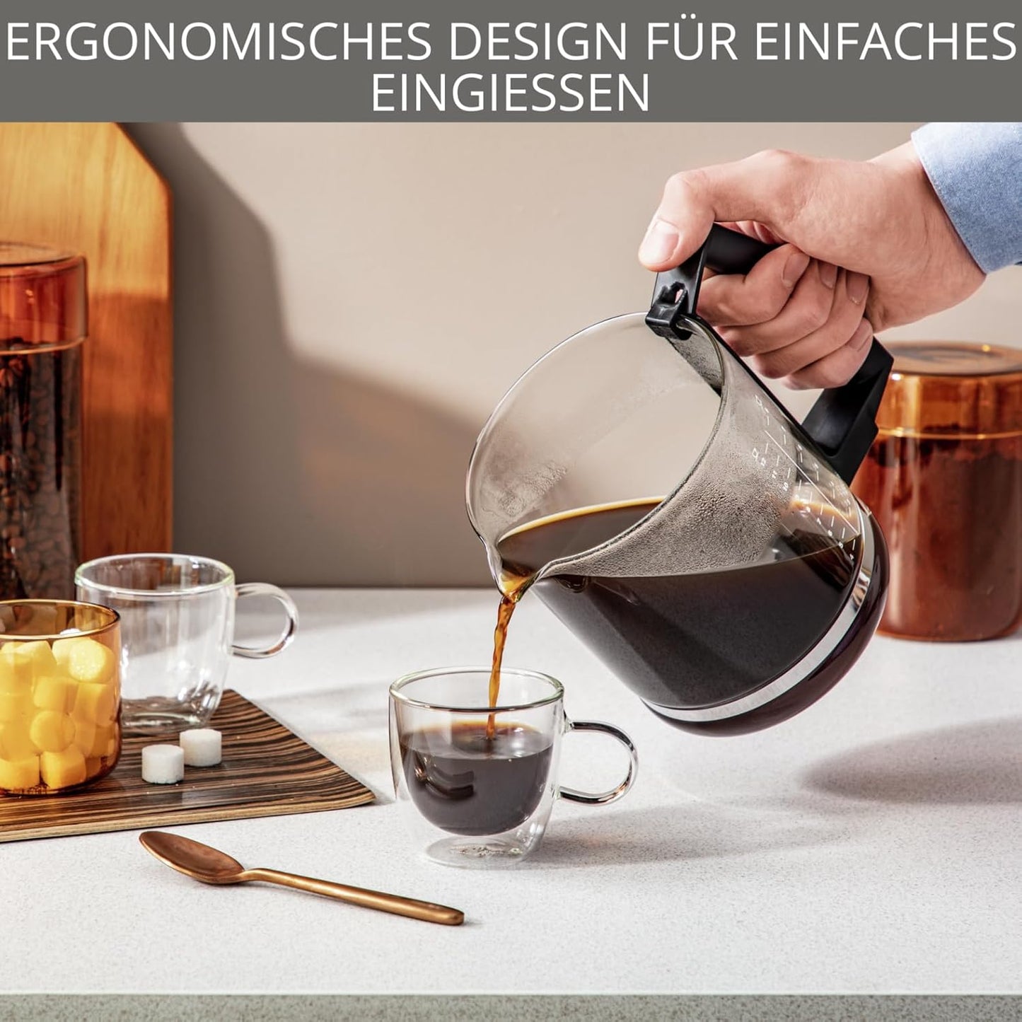 Filterkaffeemaschine T8 mit permanentem Filter, Single