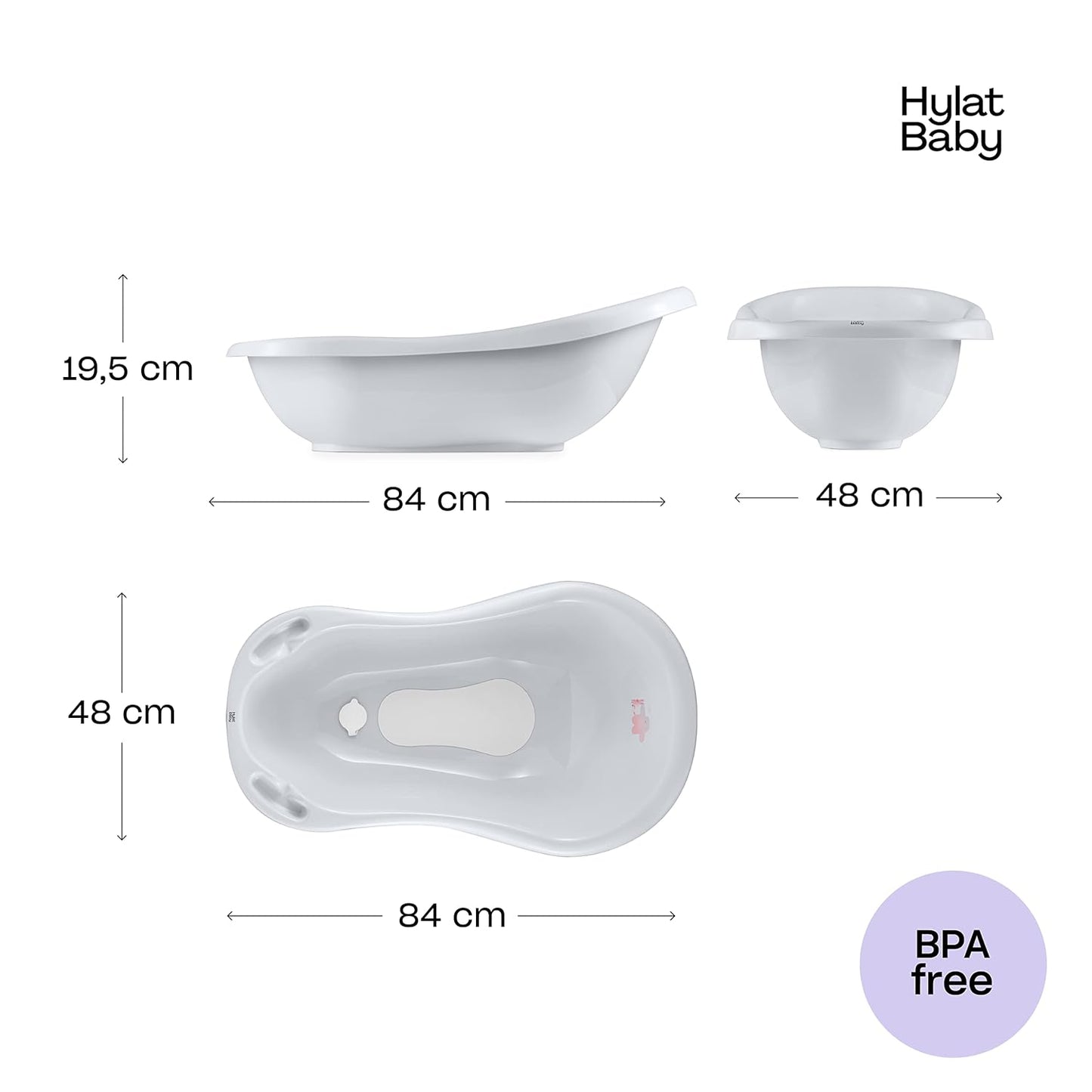 Babybadewanne, 1-teilig Friends - grau