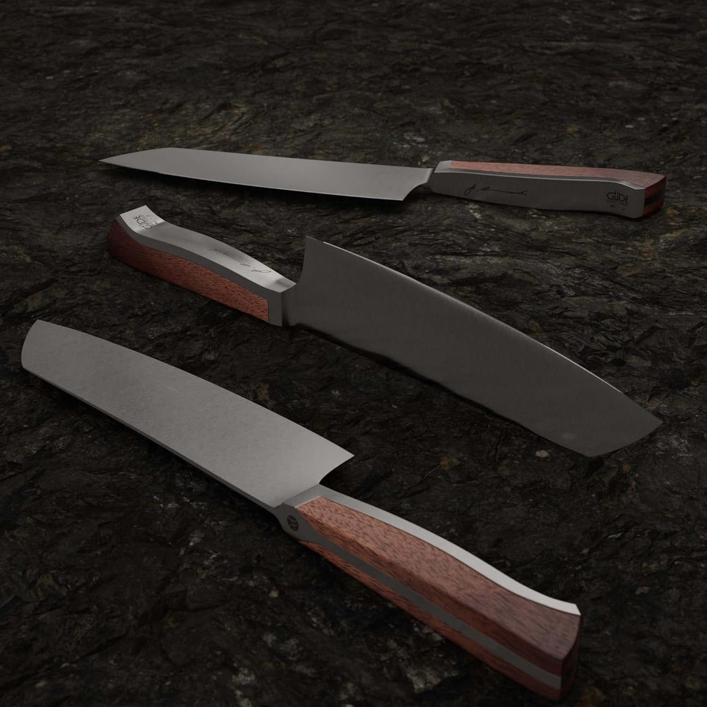 Santokumesser, ohne Holzscheide Santoku