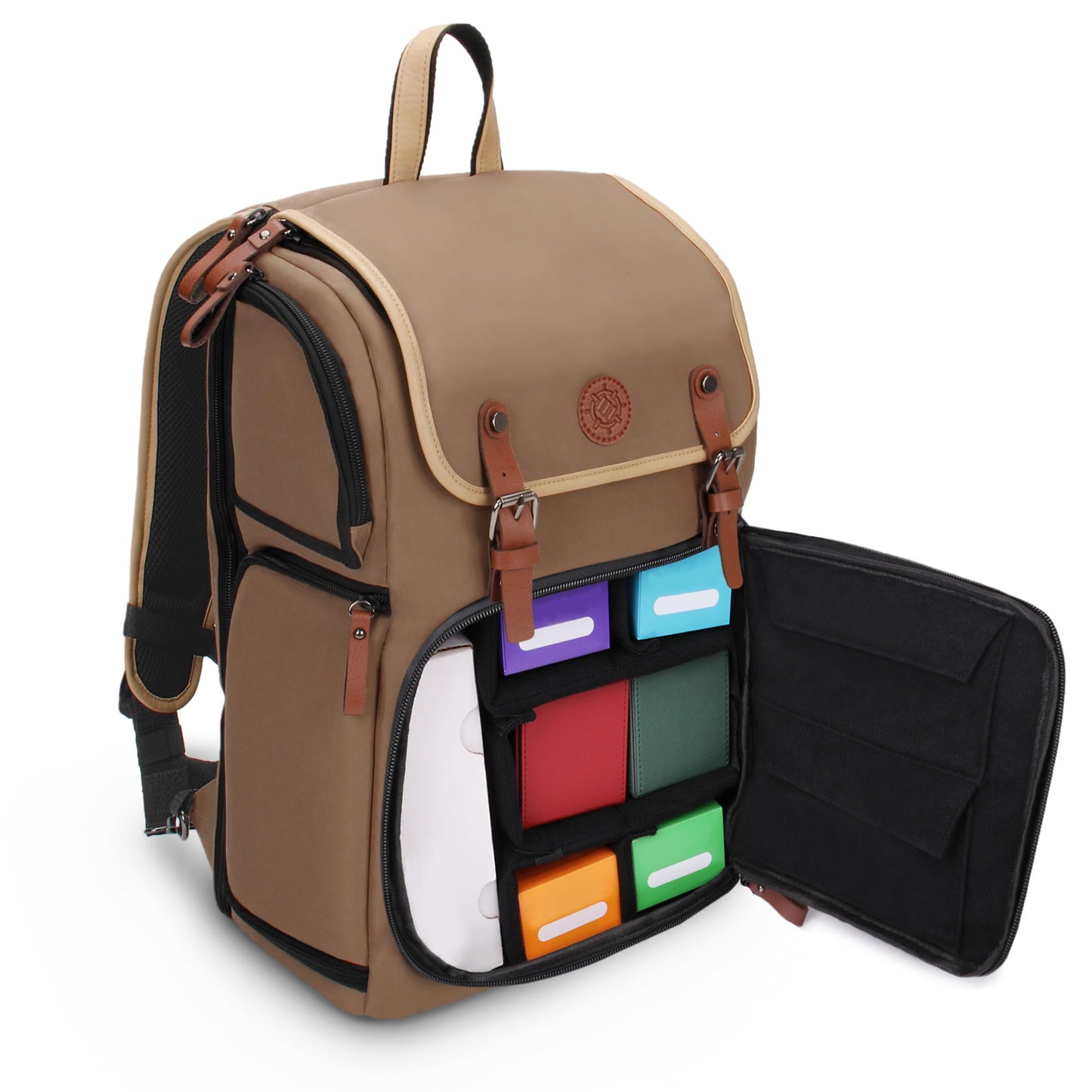 Sammelkarten-Aufbewahrungsbox-Rucksack, Einheitsgrösse Bräunen