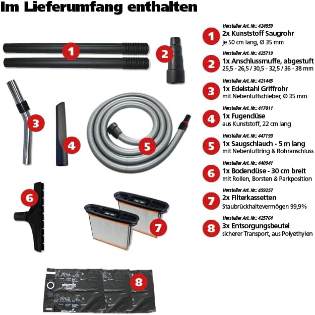 Nass- und Trockensauger mit Gerätesteckdose, ISC M-1625 Safe, 25 L Behälter