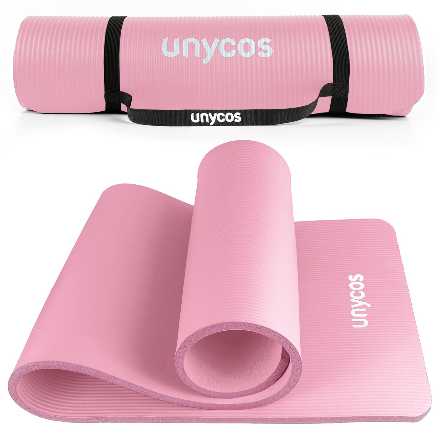 Gymnastikmatte mit Tragegurt, #14 Hellrosa 183*60*1.5 cm