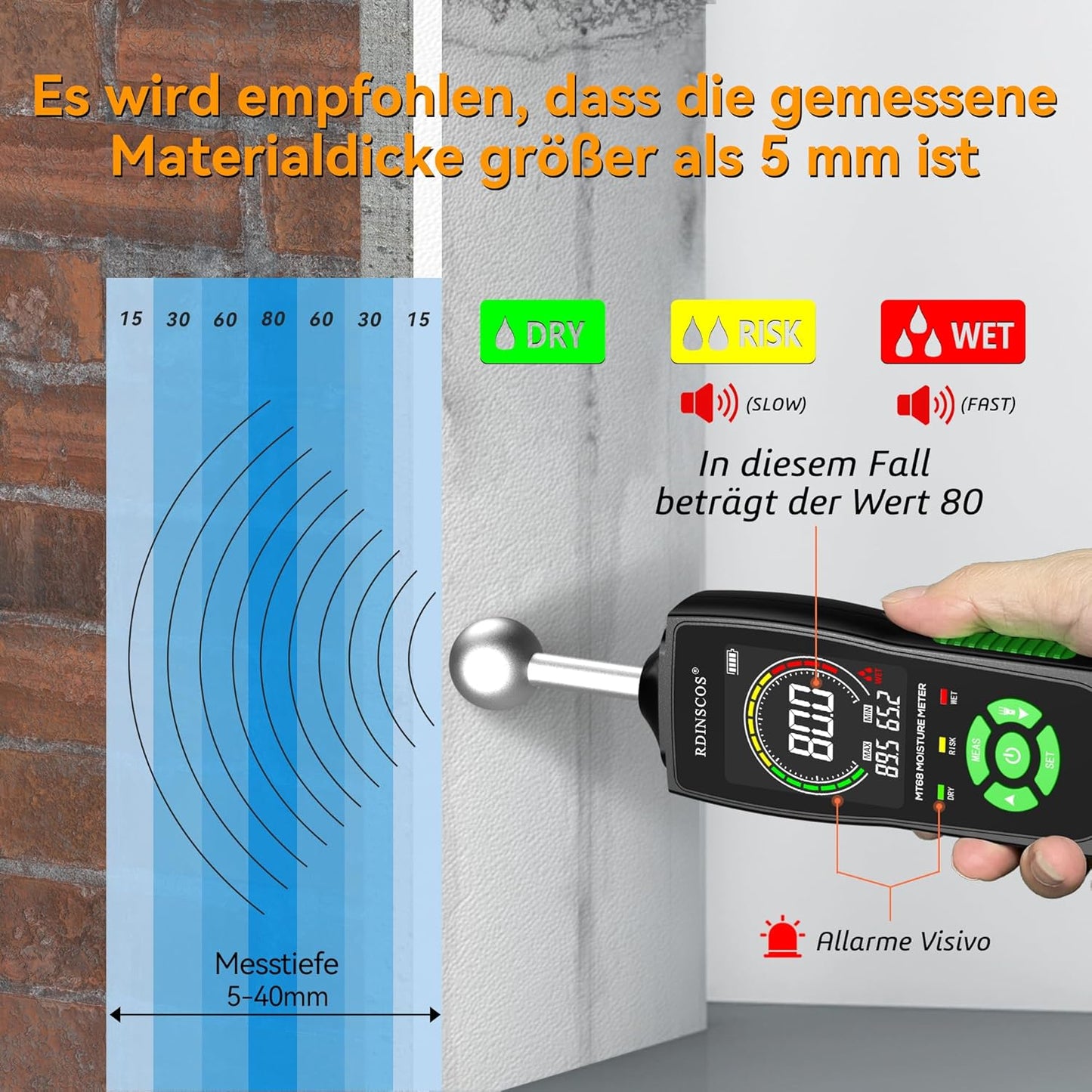 Moisture Meter, Kugelform
