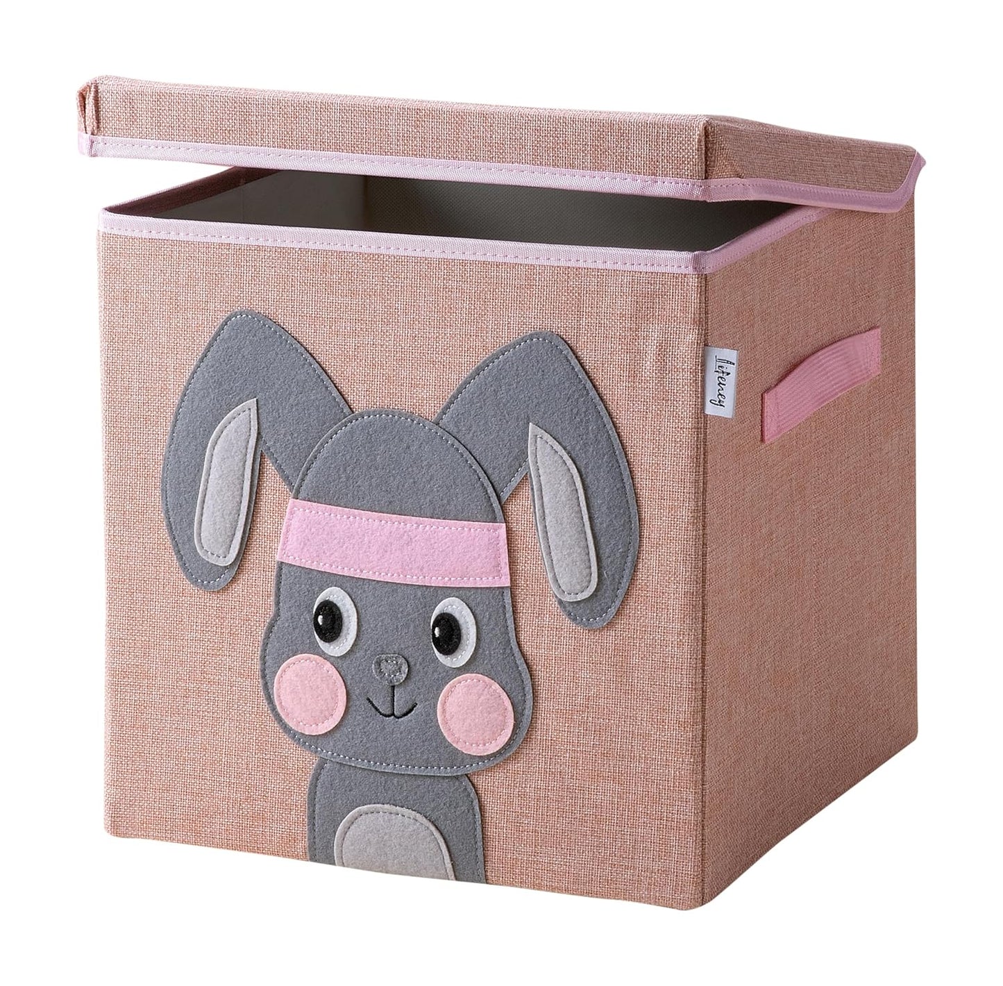 Spielzeug-Aufbewahrungsbox mit Tiermotiv, Rosa Katze