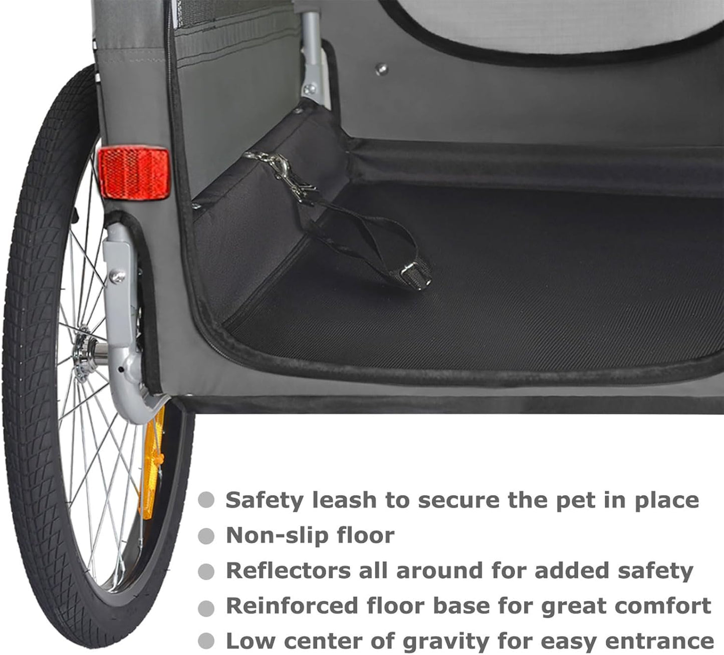 Hundeanhänger für Velo, Grau