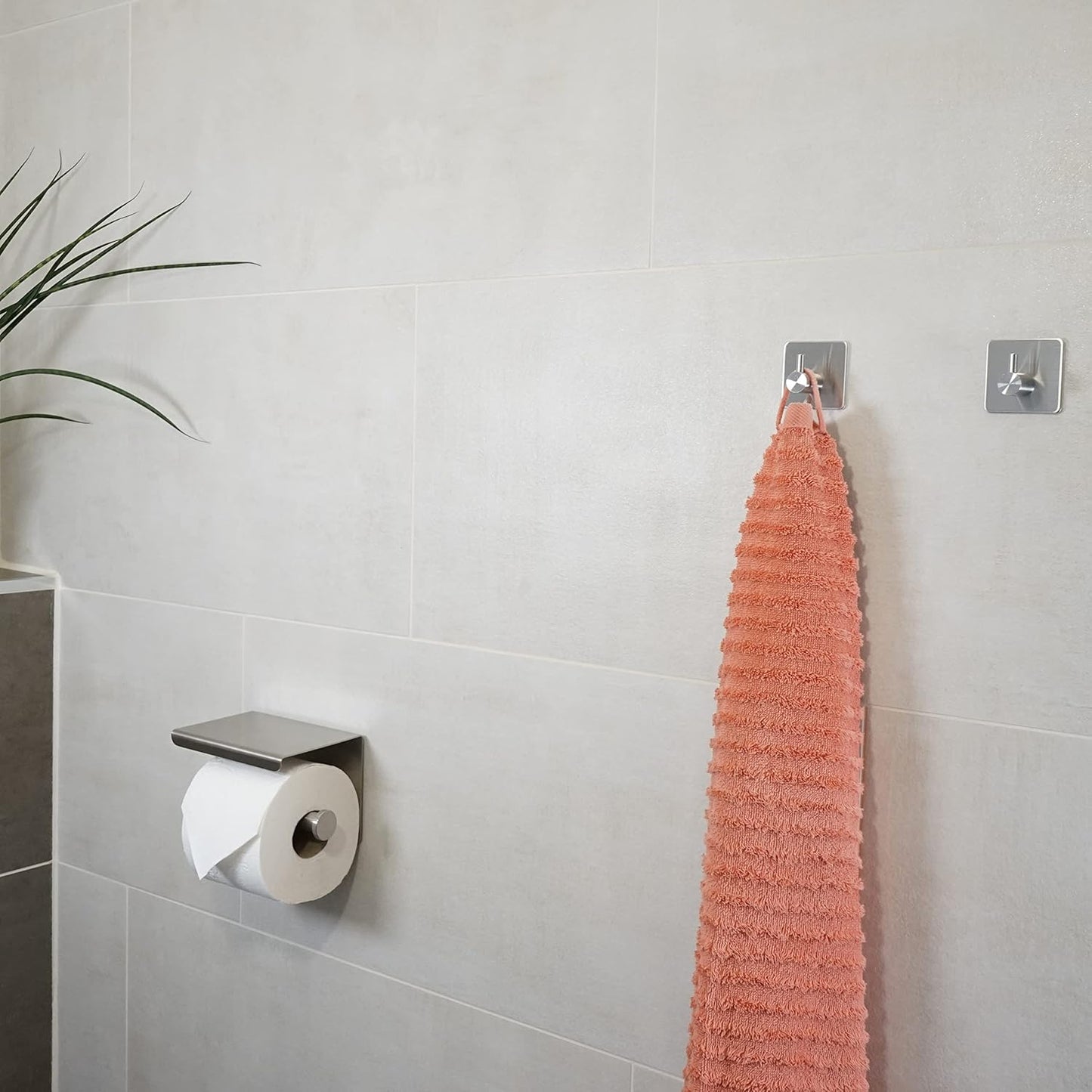 Toilettenpapierhalter Set, Gebürsteter Edelstahl