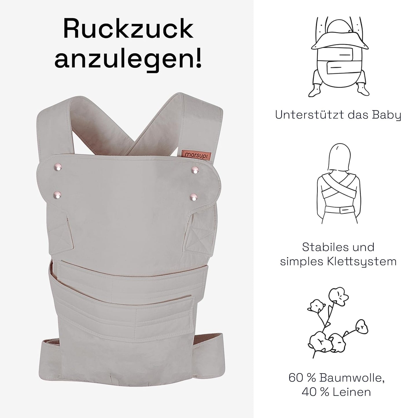 Breeze 2.0 Babytrage, L Breeze / lightgrey