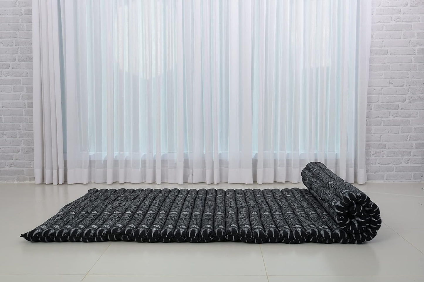 Rollbare Thaimatte, 190x100 cm, L: 190x100 cm Cbt4 - Schwarz