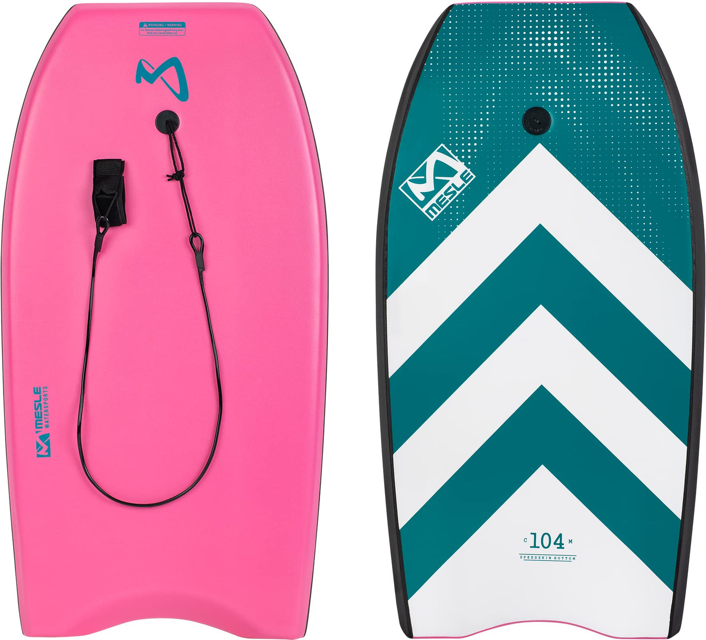 Bodyboard für Anfänger & Fortgeschrittene, pink 39'' (99 cm)