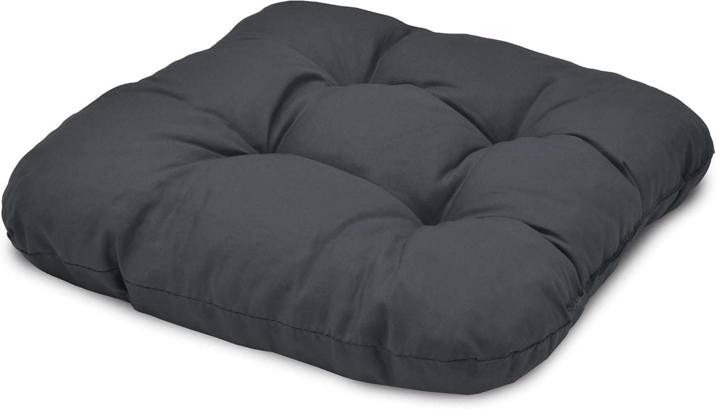 Sitzkissen-Set mit Schaumstofffüllung, Anthrazit