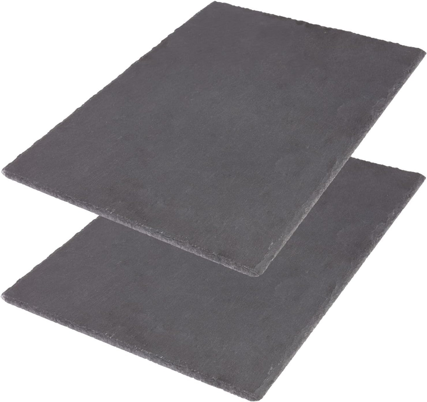 2er Set Schiefer Servierplatten, 40x30cm, 2 Stück