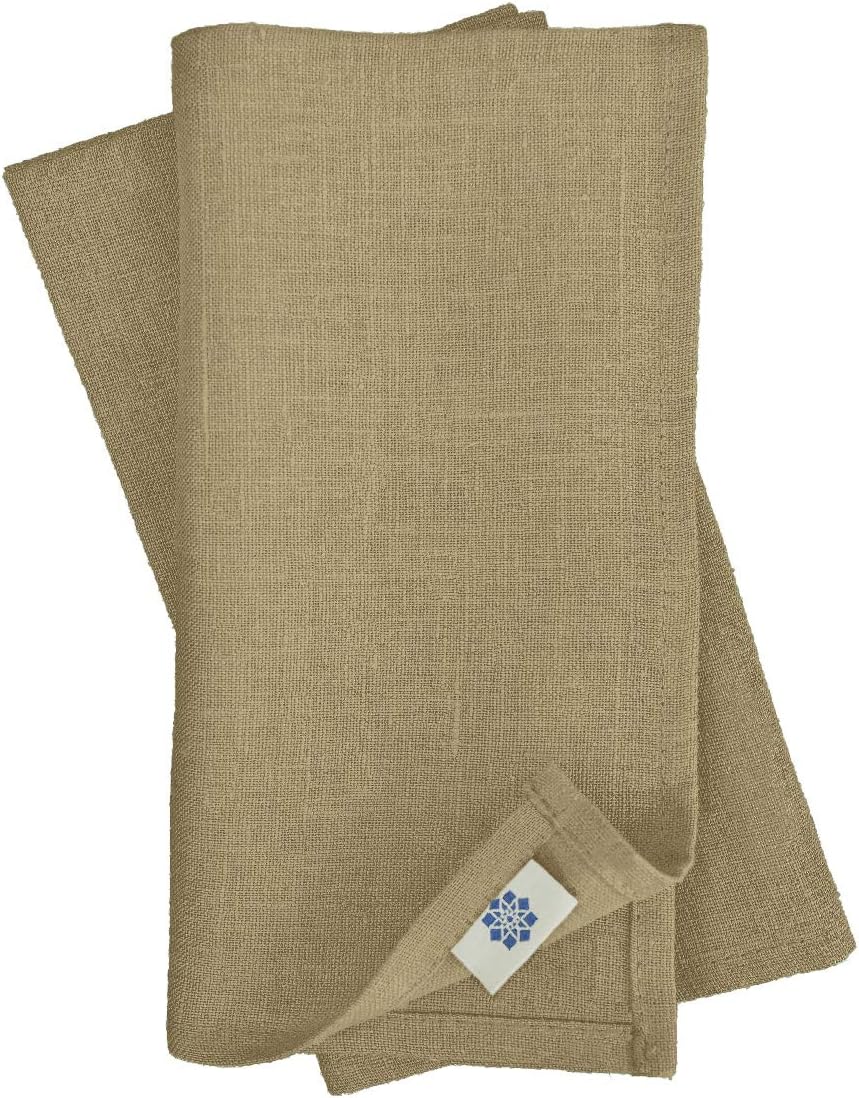 4-teiliges Stoffservietten-Set Hygge, Beige Servietten - 32 x 32cm
