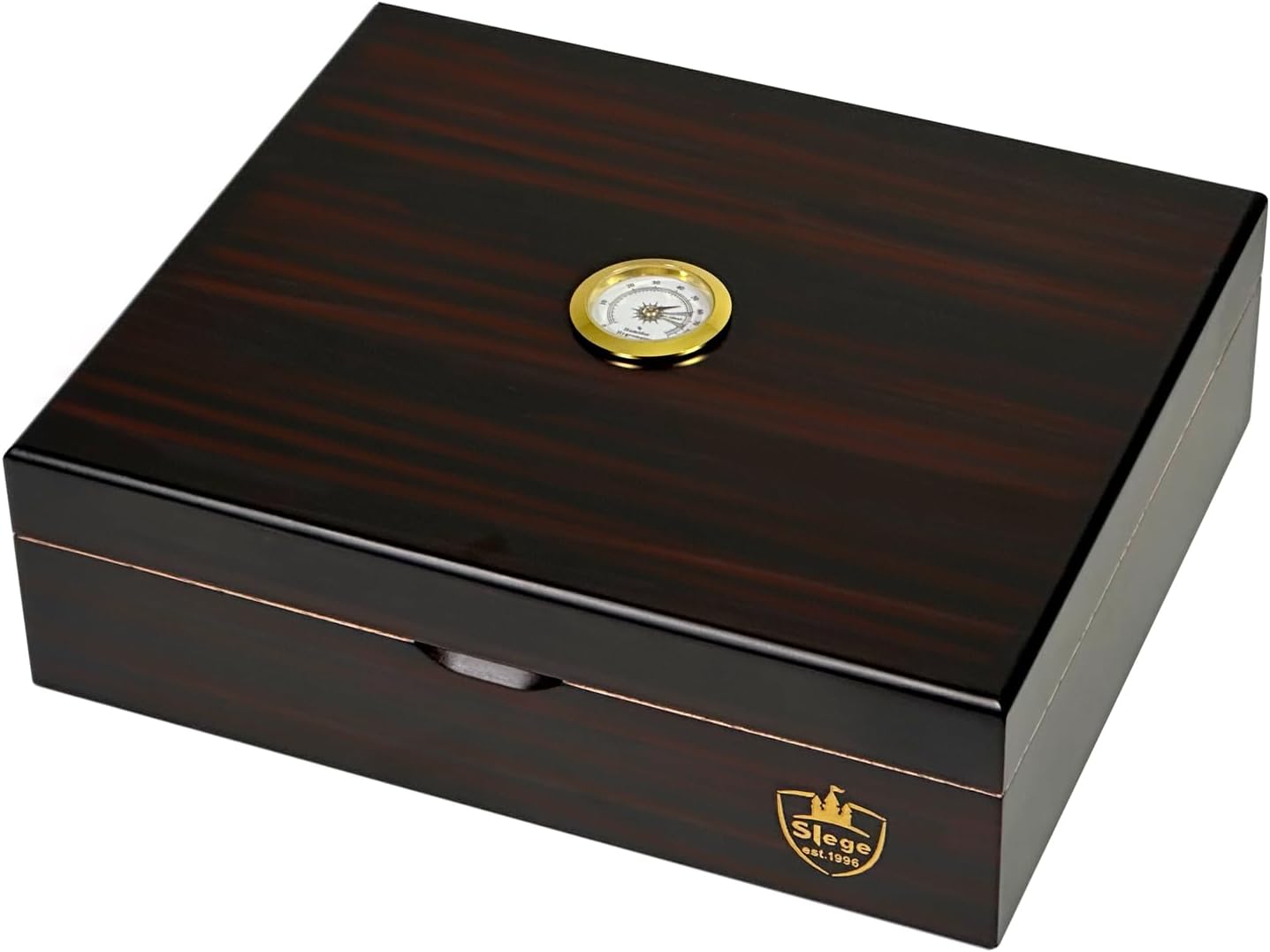 Humidor mit Hygrometer, Schwarz02