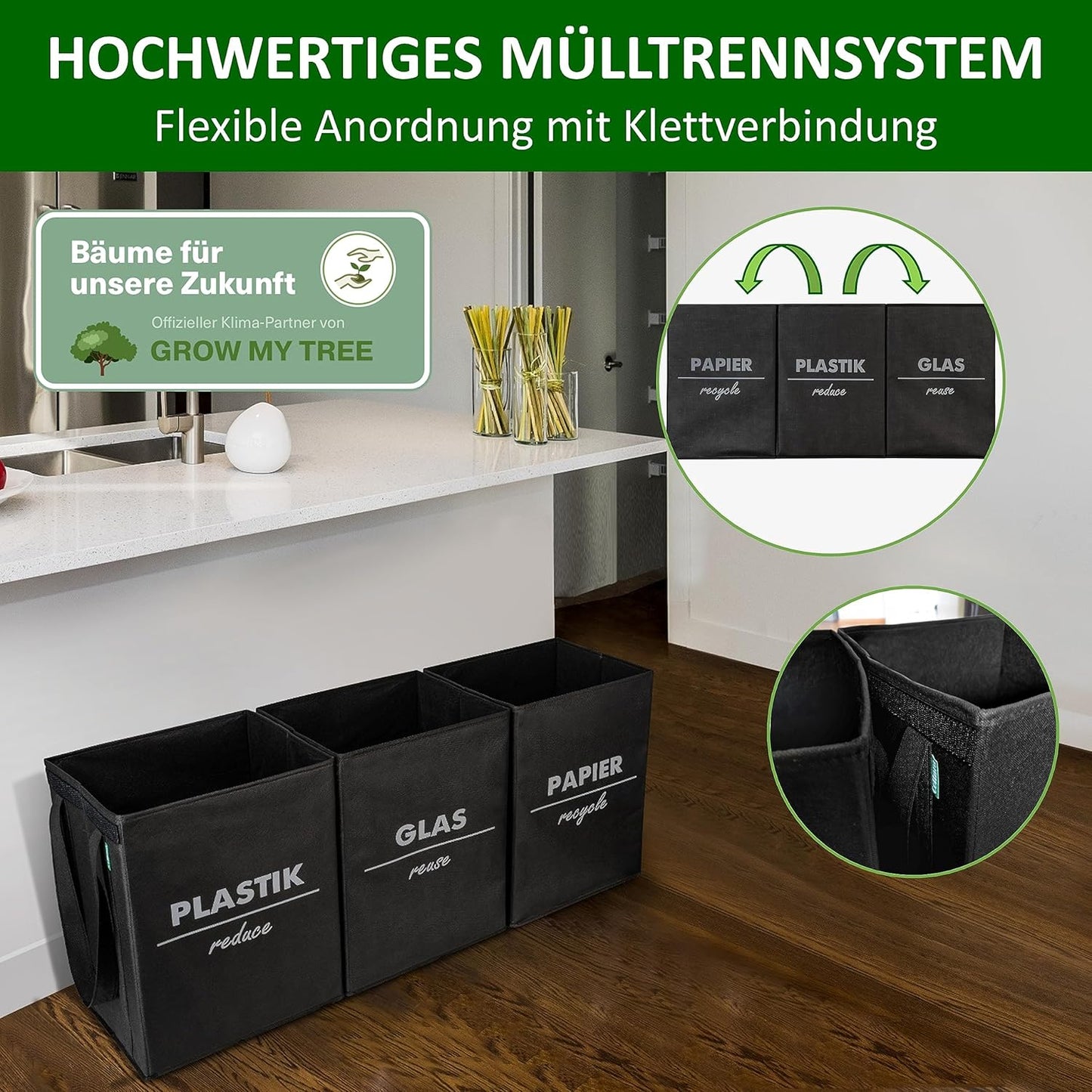 Mülltrennsystem, Schwarz