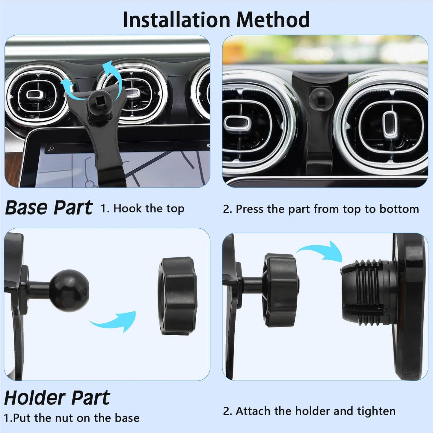 Magnetische Handyhalterung für Mercedes Benz C-Klasse, for Benz C Class