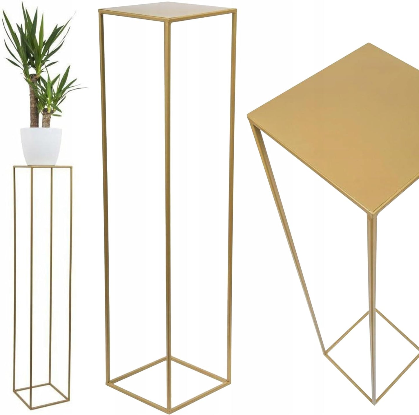 Blumenständer, 100 cm Gold