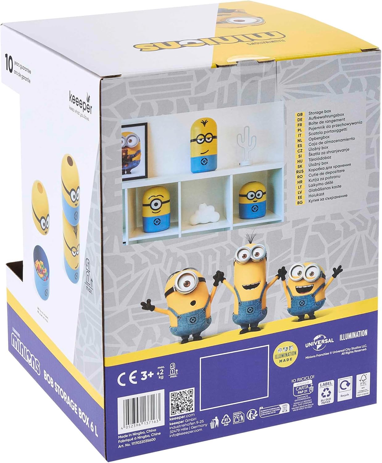 Aufbewahrungsbox Minions bob, 6 Liter, 6 L