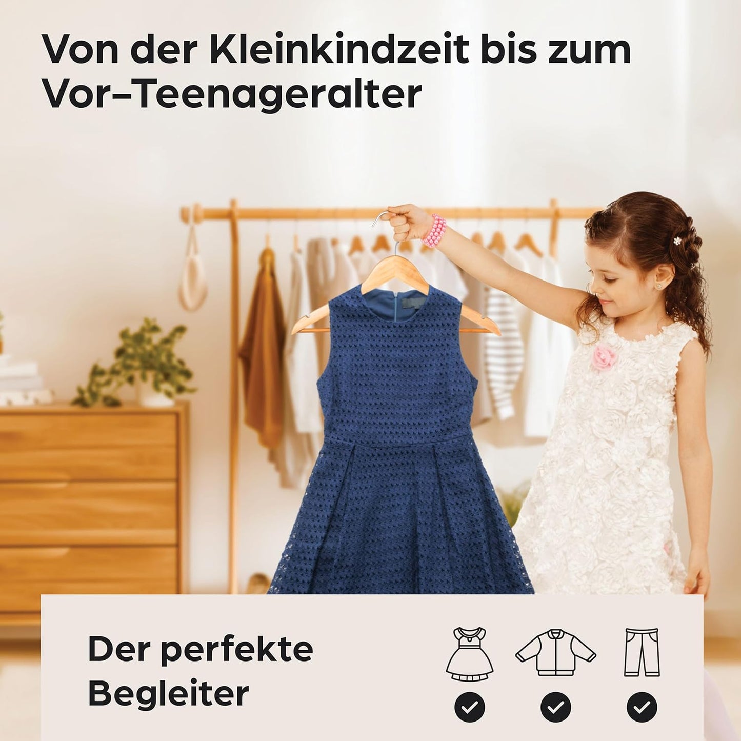 10er-Set Kinderkleiderbügel, 10 Stück
