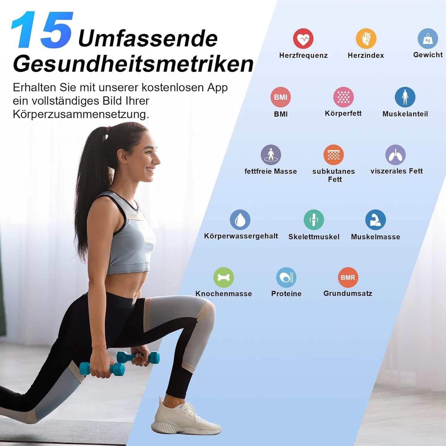 Körperfettwaage, 280 Marmor schwarz